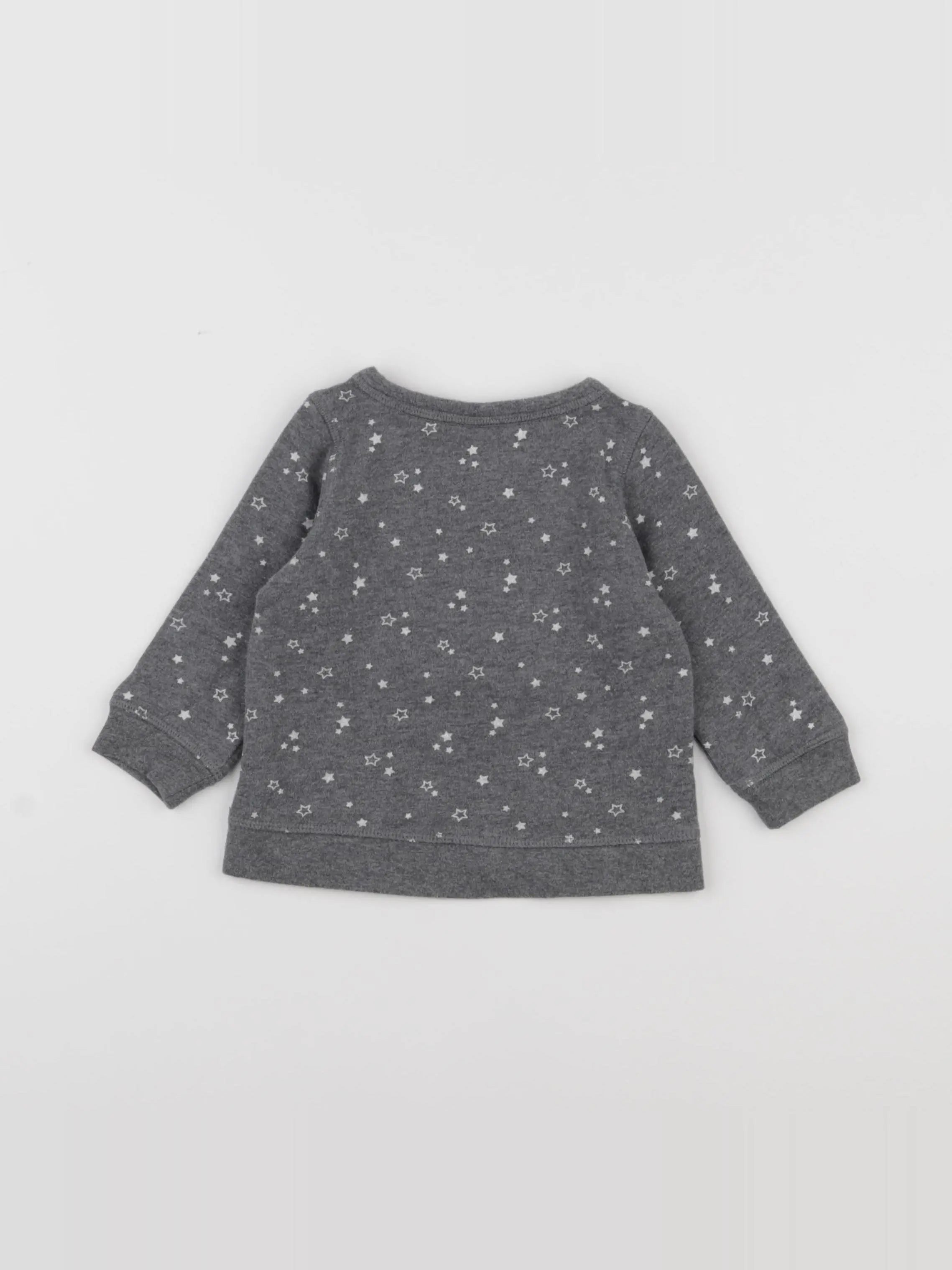H&M - sweat gris - 3/6 mois
