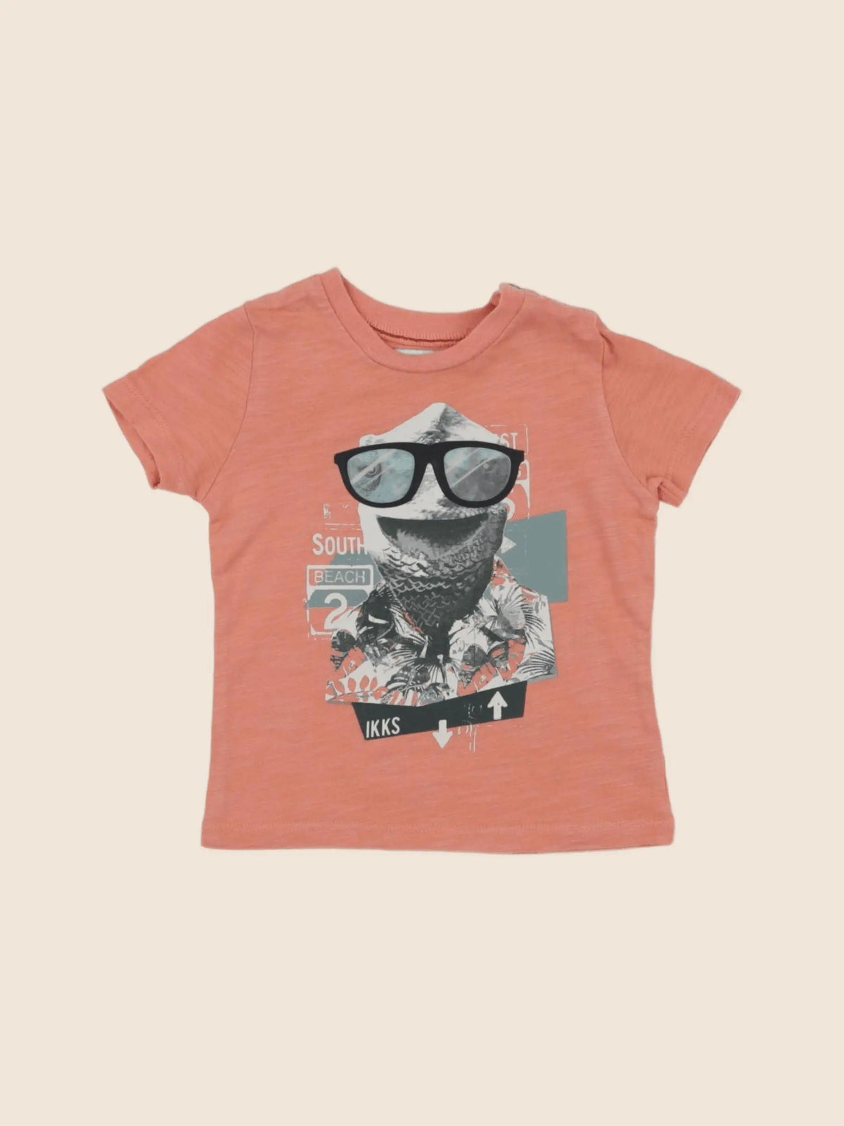 IKKS - tee-shirt orange - 6 mois