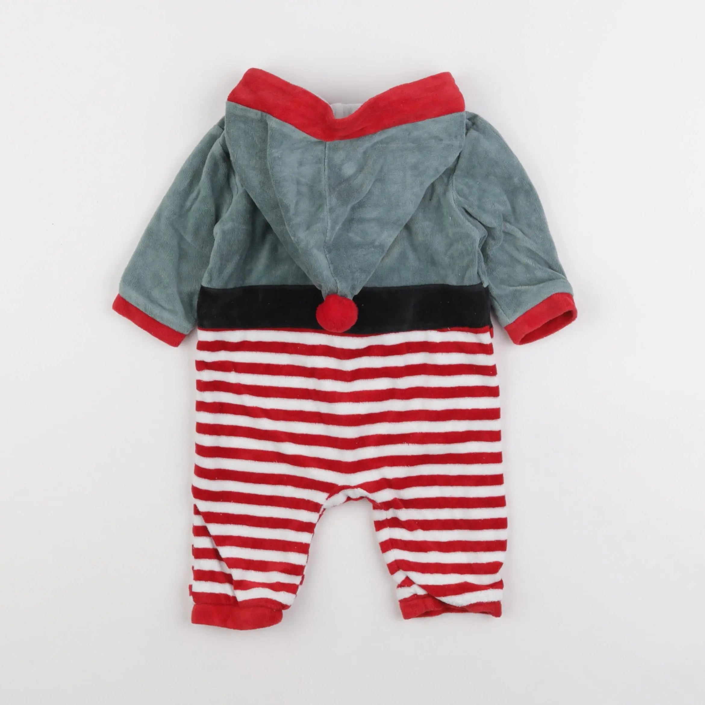 Vertbaudet - pyjama velours vert - 6 mois