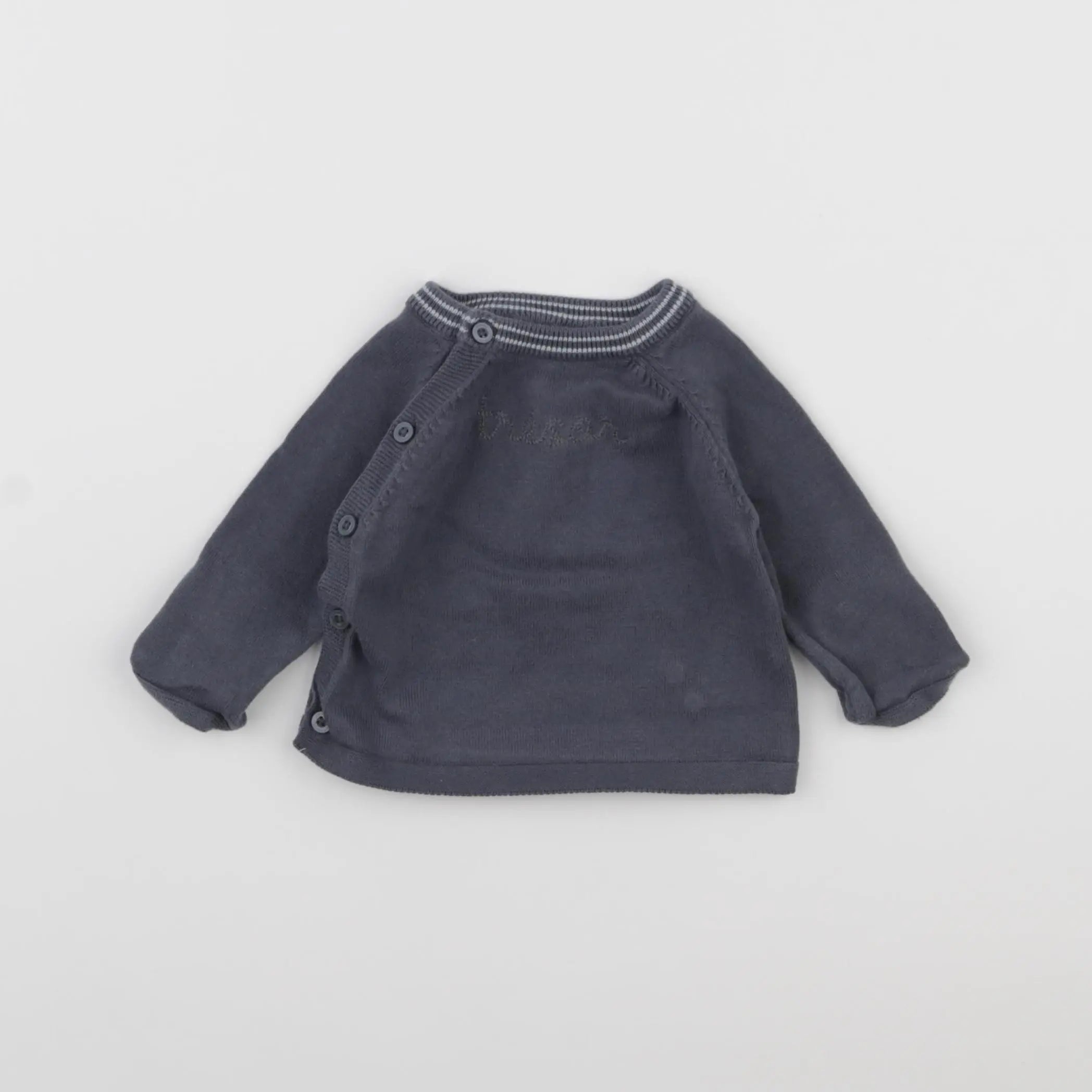 Vertbaudet - pull gris - 6 mois