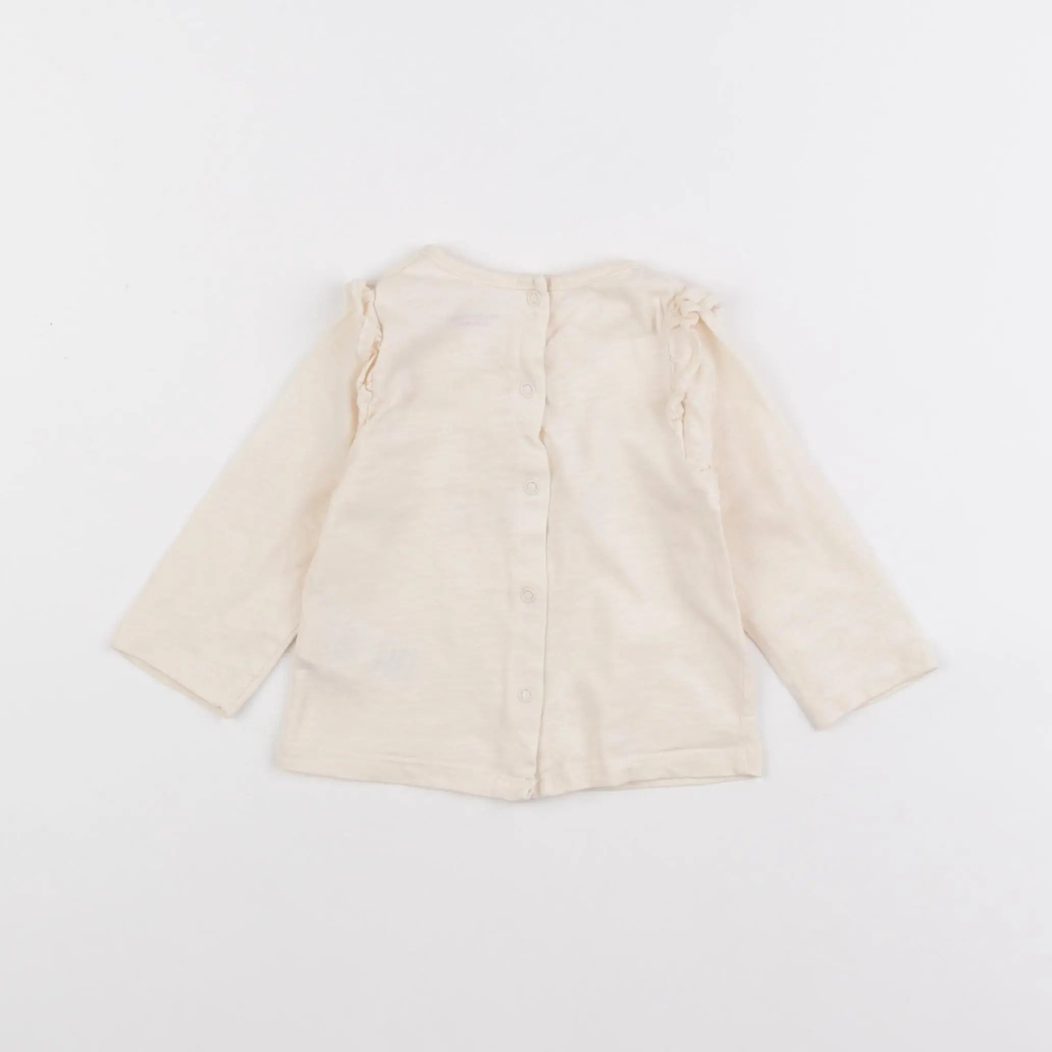 Vertbaudet - tee-shirt beige - 6 mois