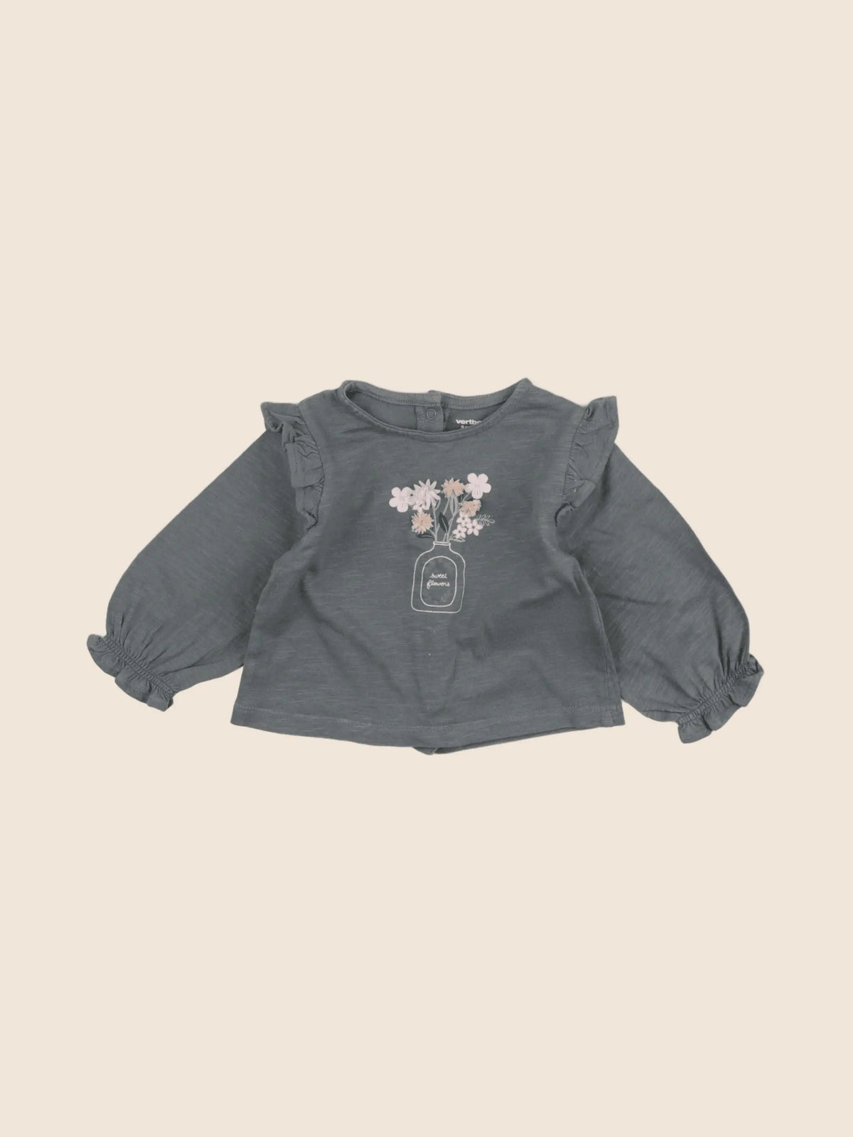 Vertbaudet - tee-shirt vert - 6 mois