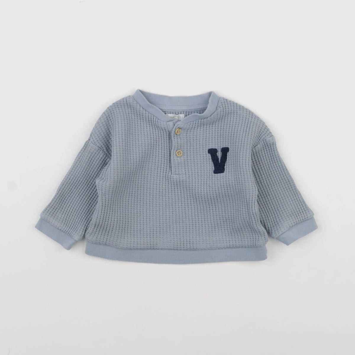 Vertbaudet - sweat bleu - 9 mois