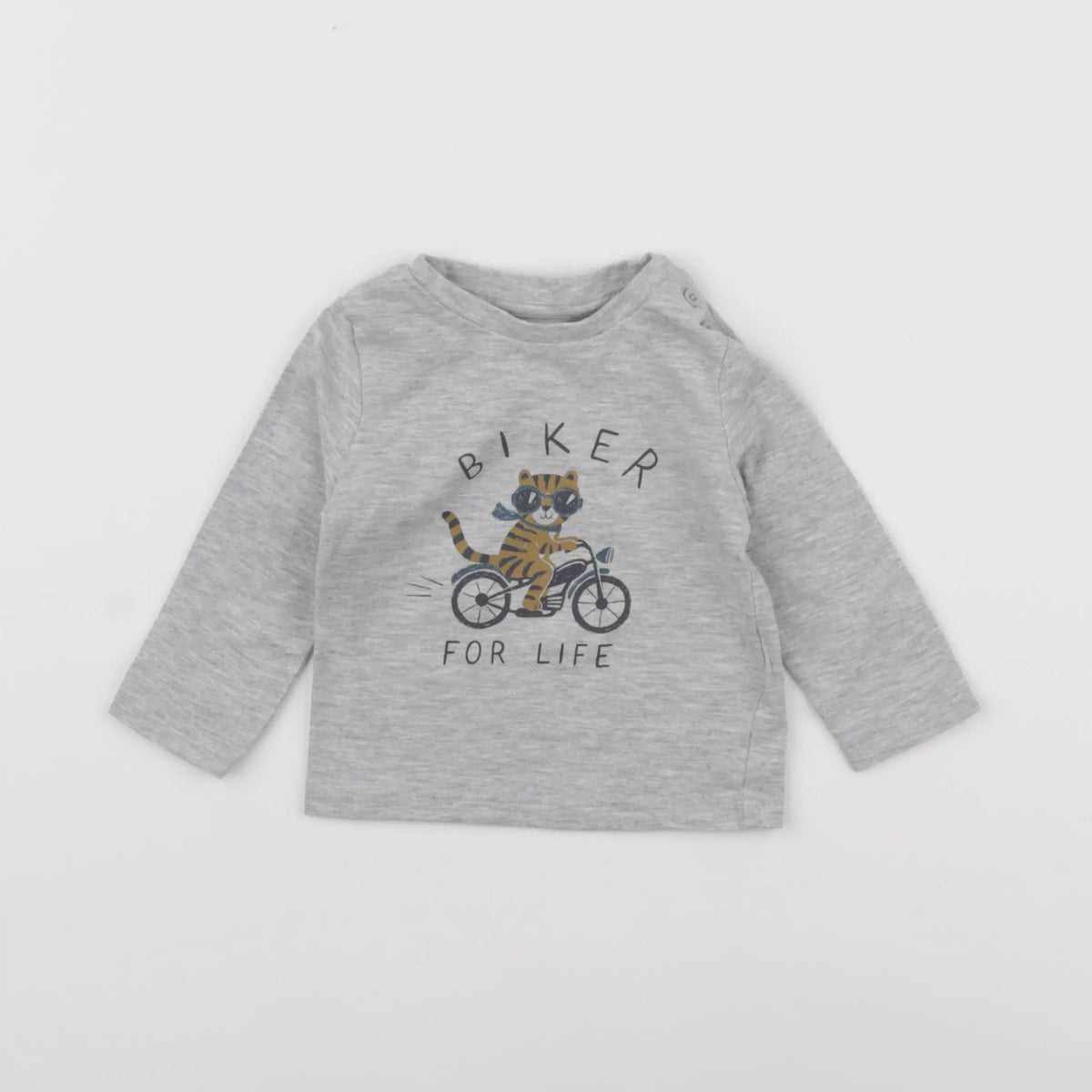 Vertbaudet - tee-shirt gris - 6 mois