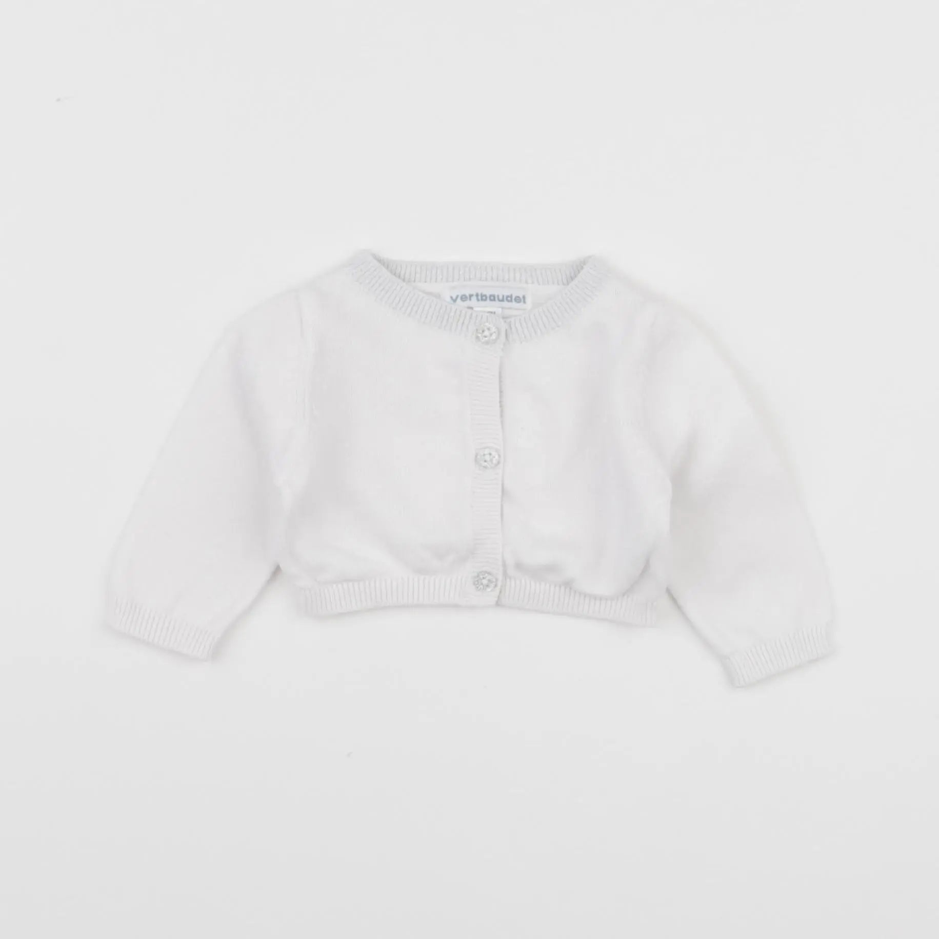 Vertbaudet - gilet blanc - 3 mois