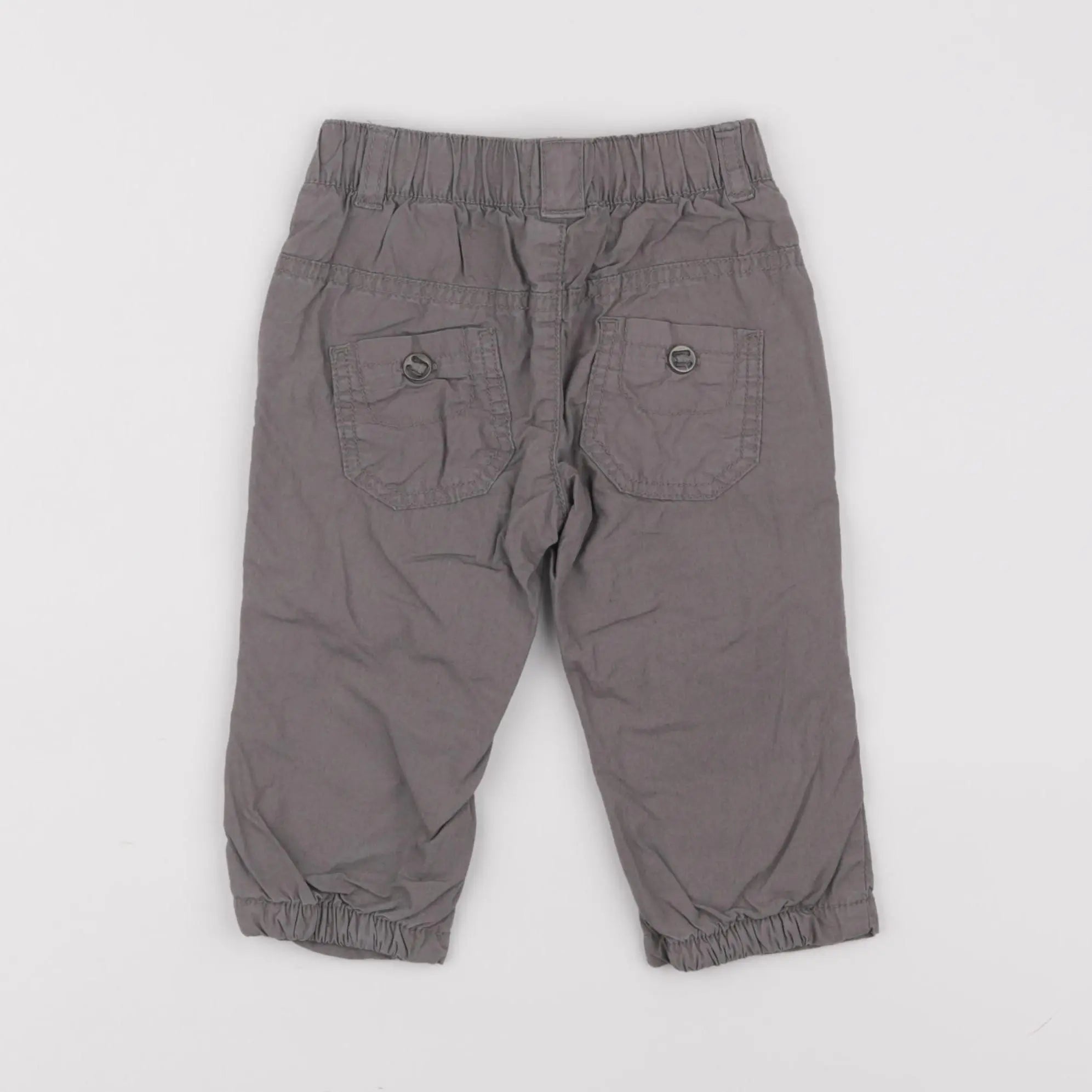 Vertbaudet - pantalon gris - 12 mois