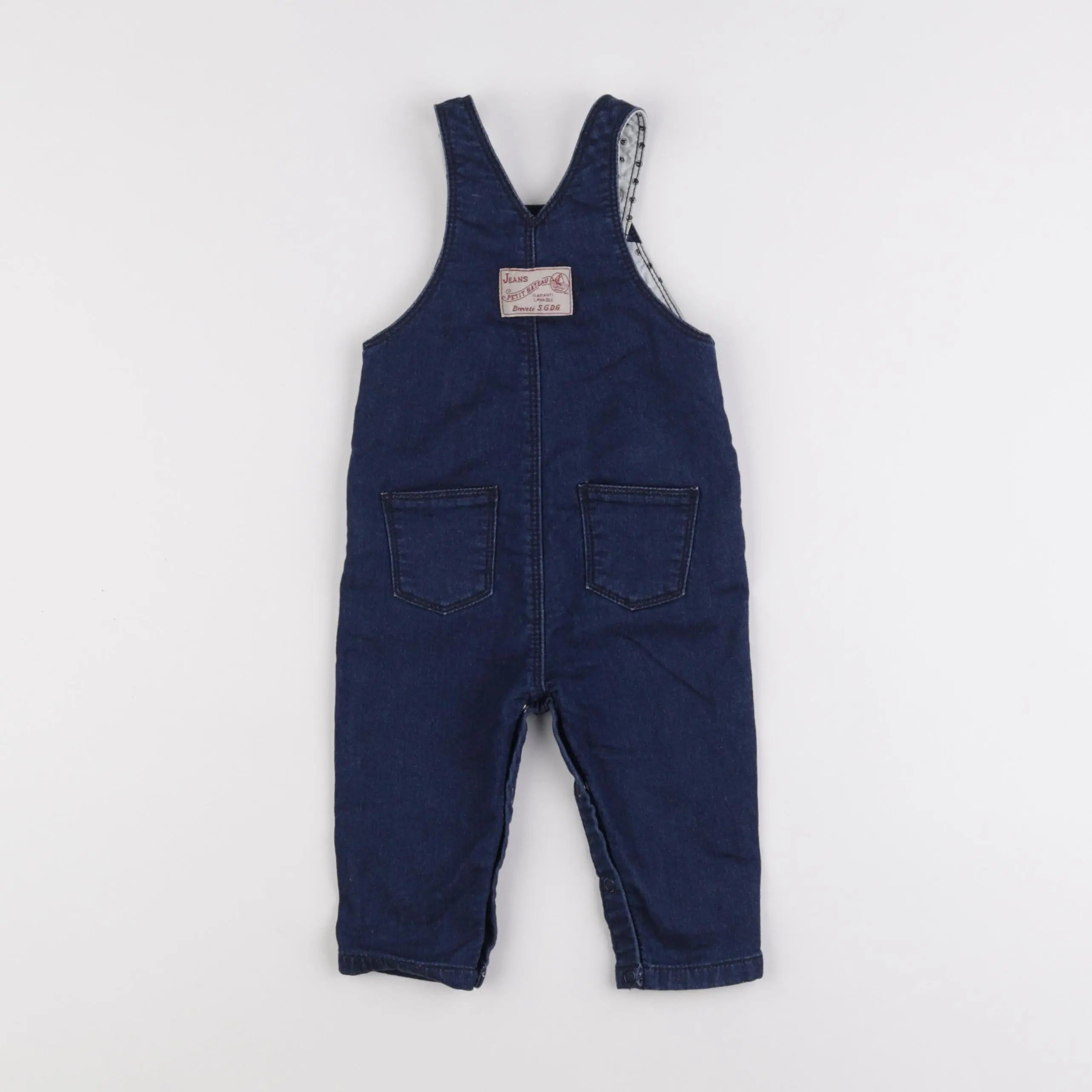 Petit Bateau - salopette bleu - 6 mois