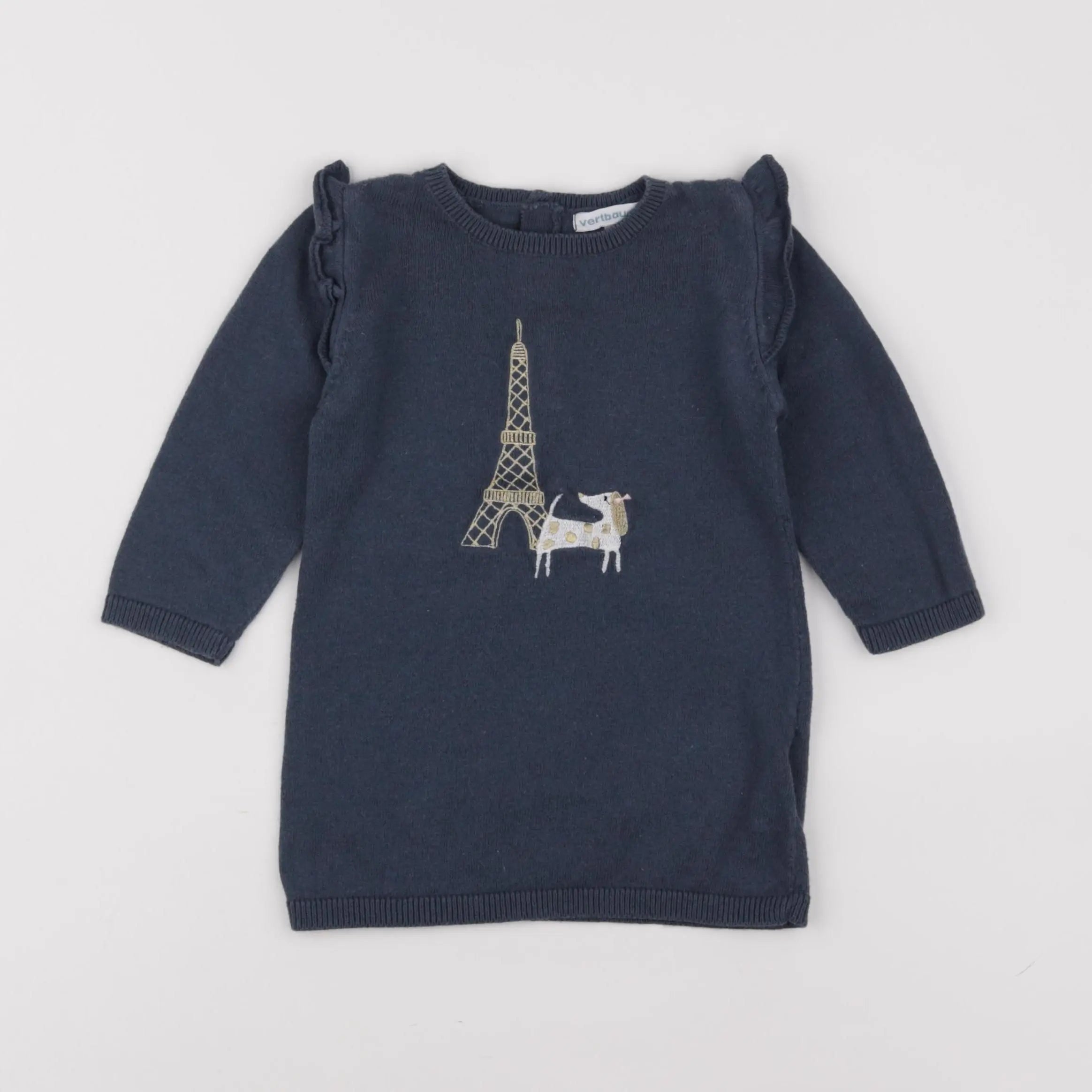 Vertbaudet - robe bleu - 18 mois