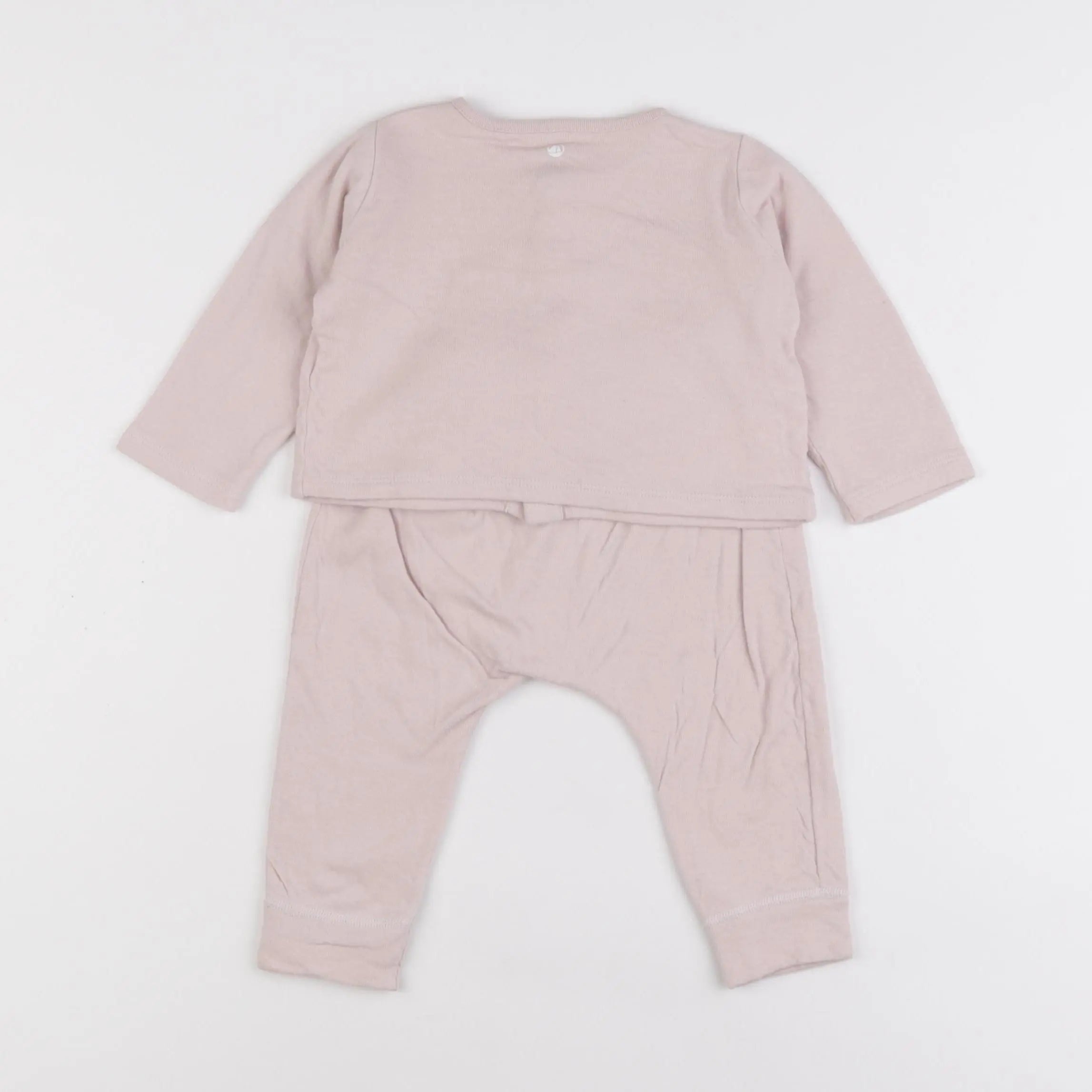Petit Bateau - ensemble rose - 12 mois