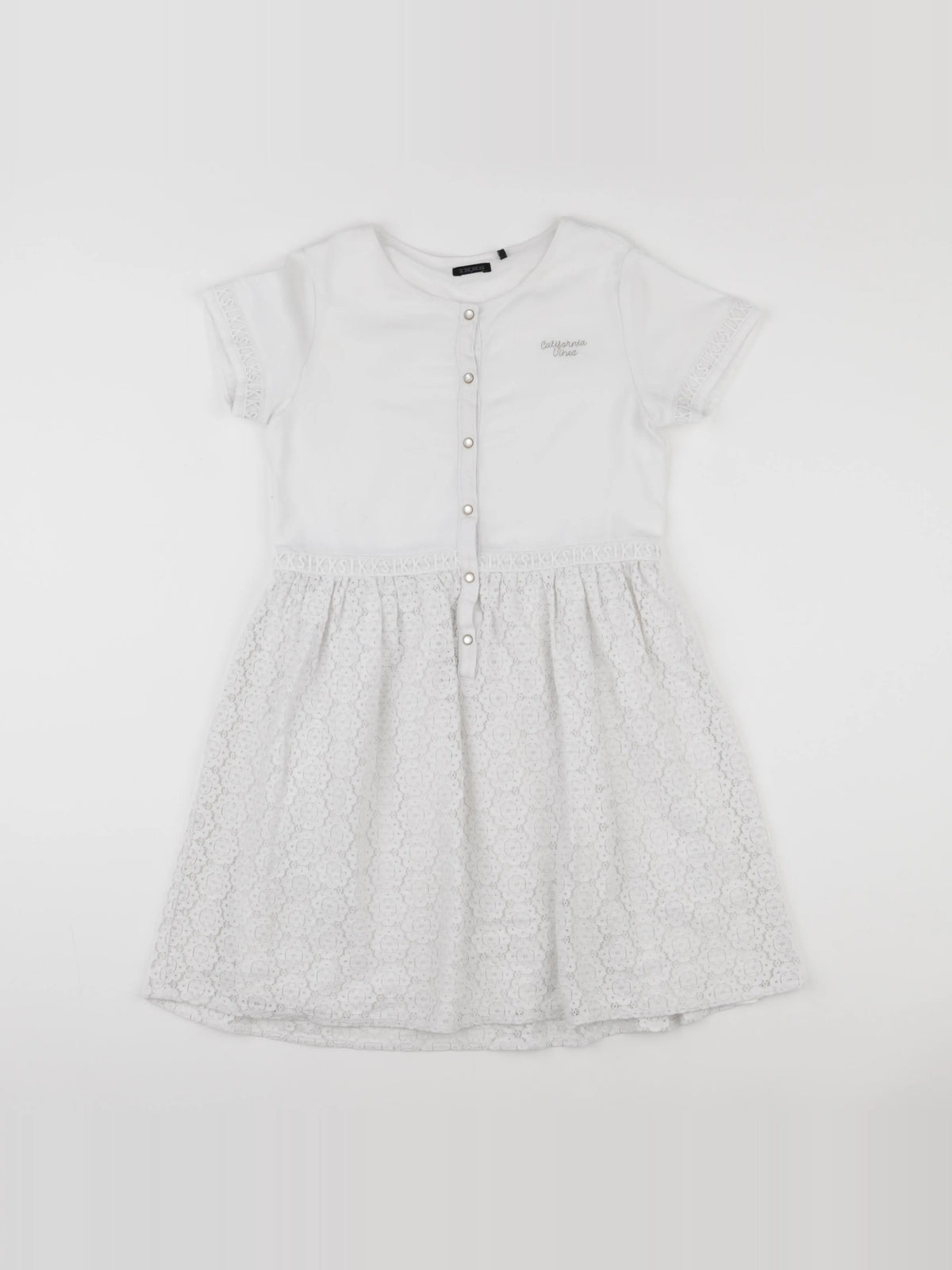 IKKS - robe blanc - 10 ans