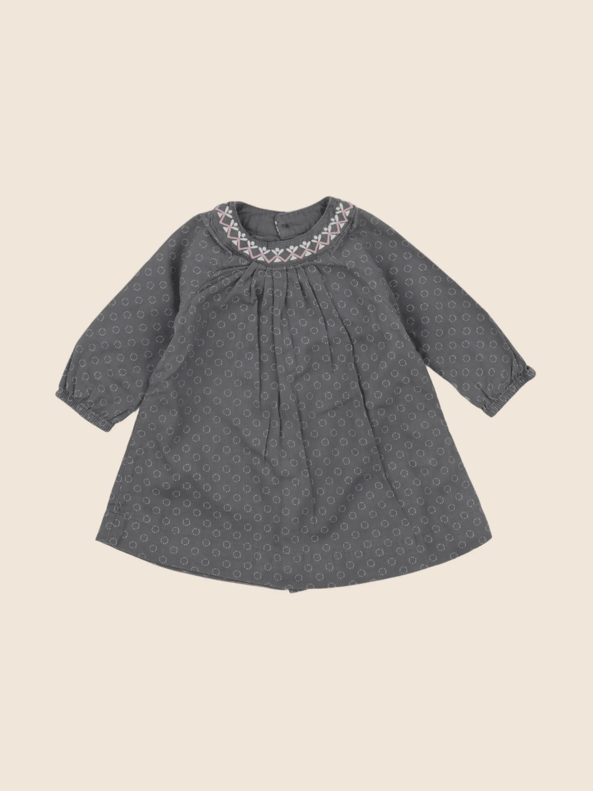 Vertbaudet - robe gris - 6 mois