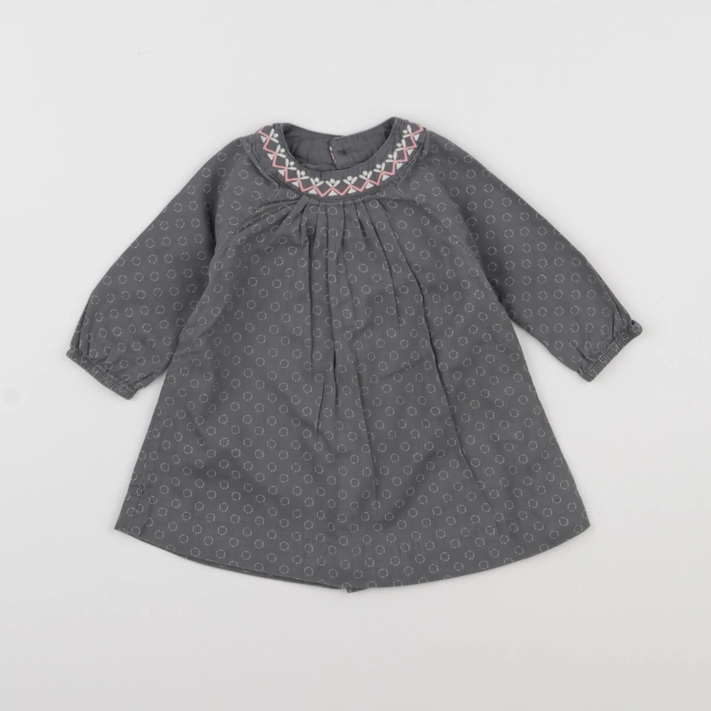 Vertbaudet - robe gris - 6 mois