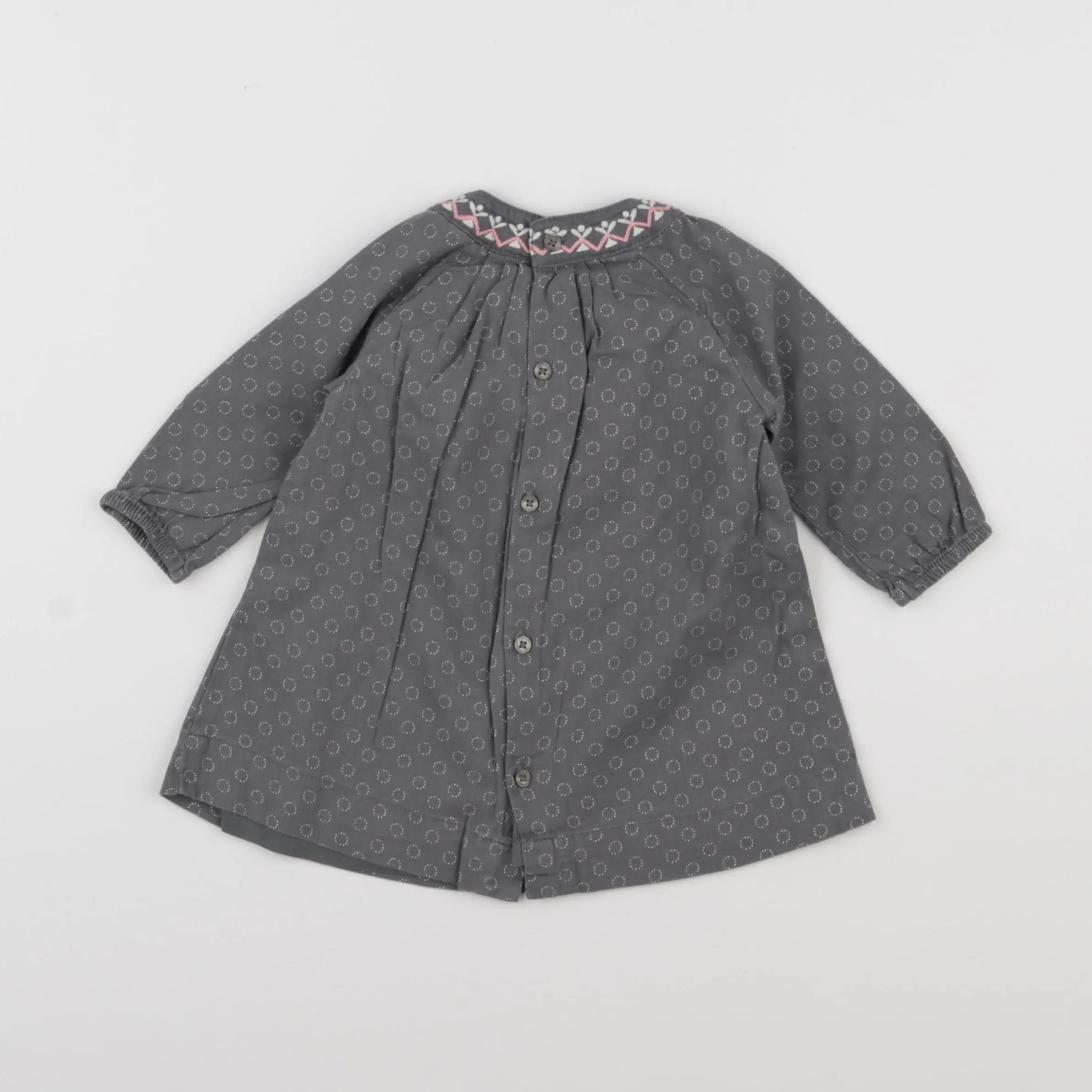 Vertbaudet - robe gris - 6 mois