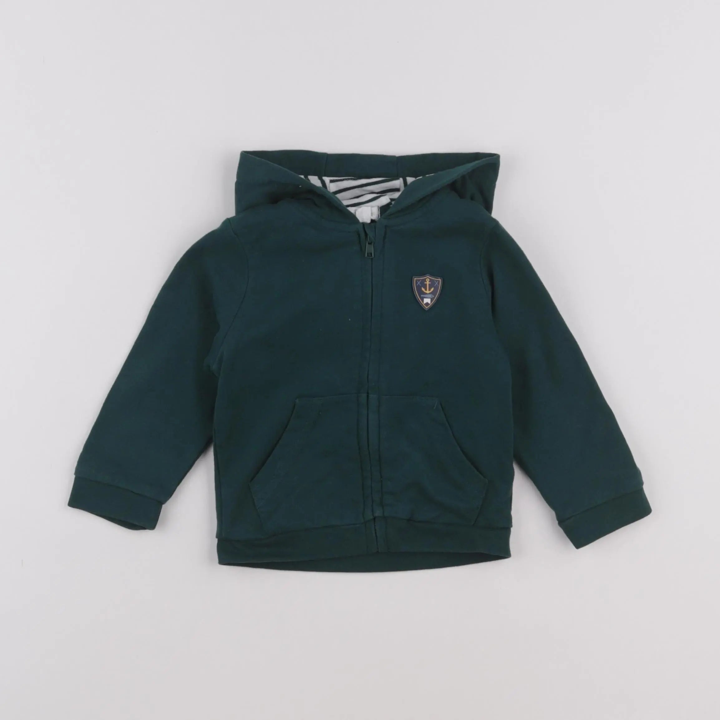 Vertbaudet - sweat vert - 12 mois