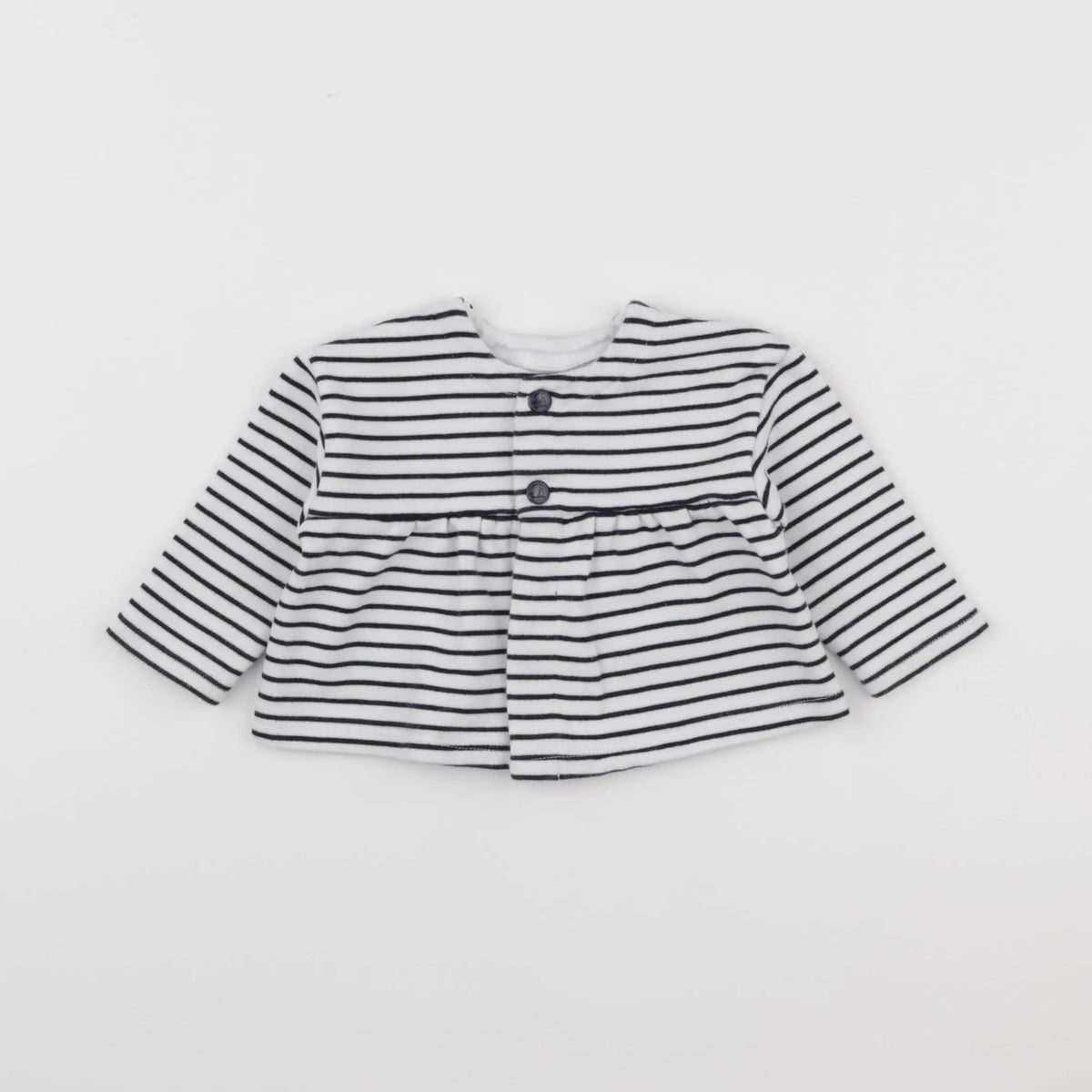 Petit Bateau - sweat bleu - 6 mois