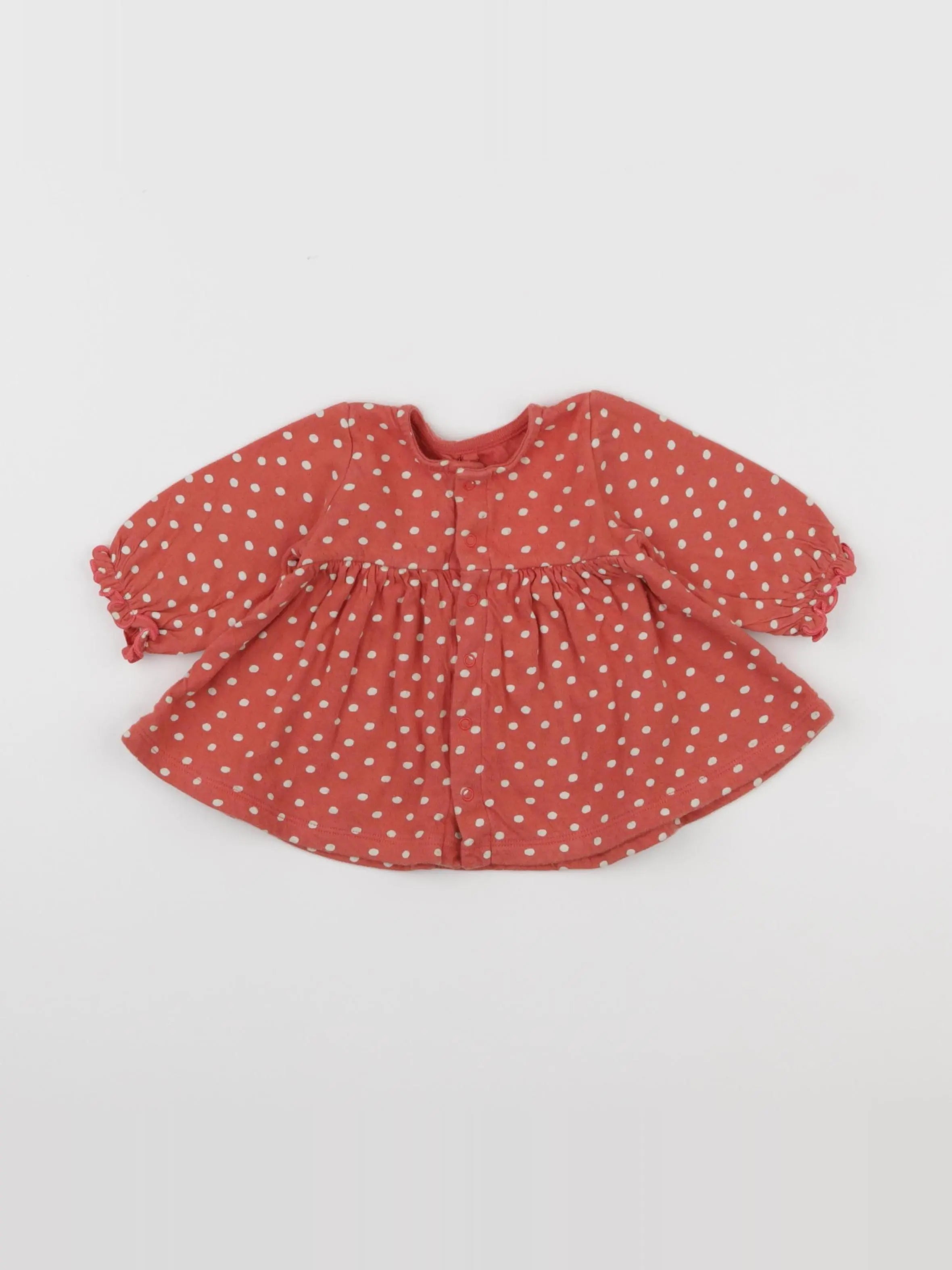 Petit Bateau - robe rouge - 3 mois