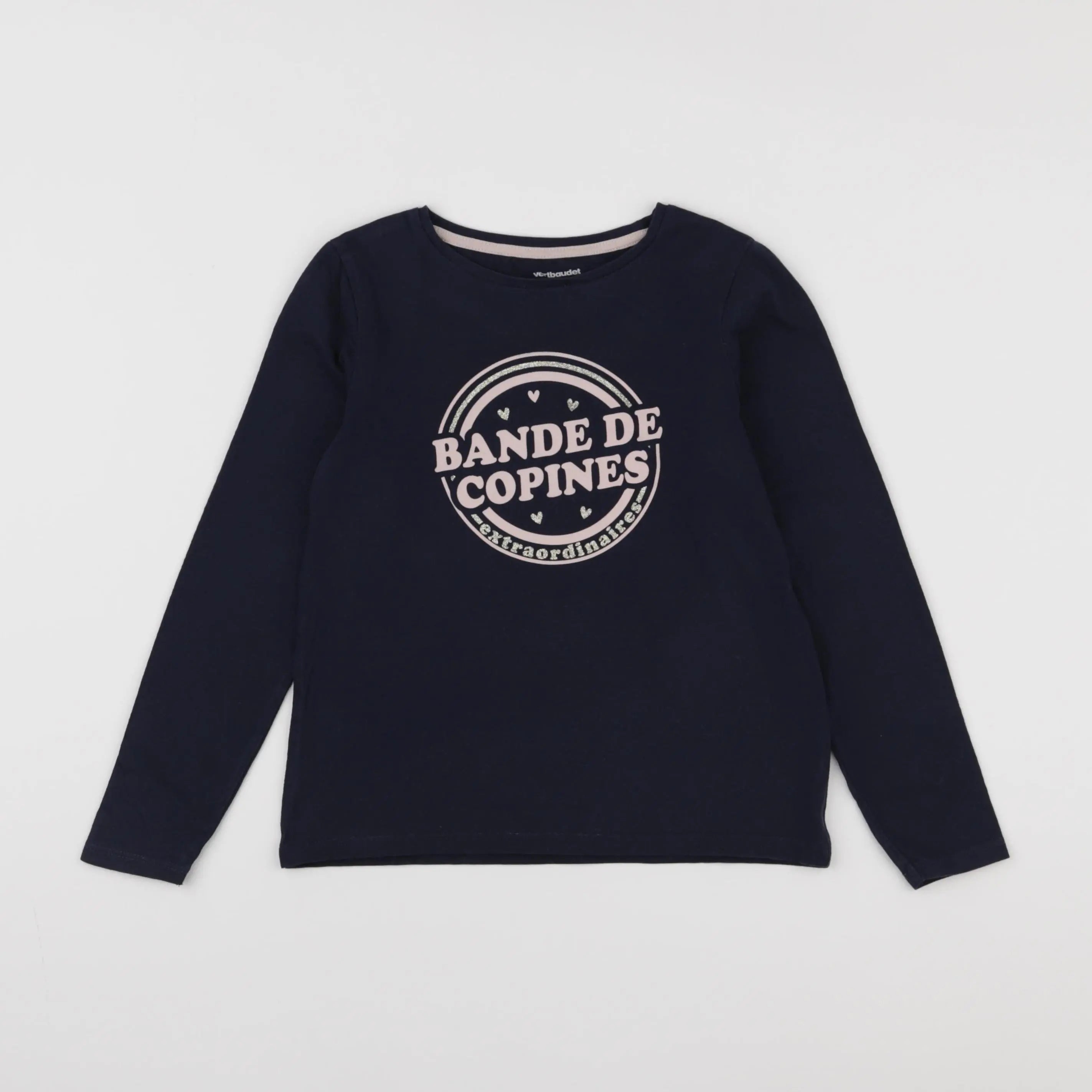 Vertbaudet - tee-shirt bleu - 8 ans