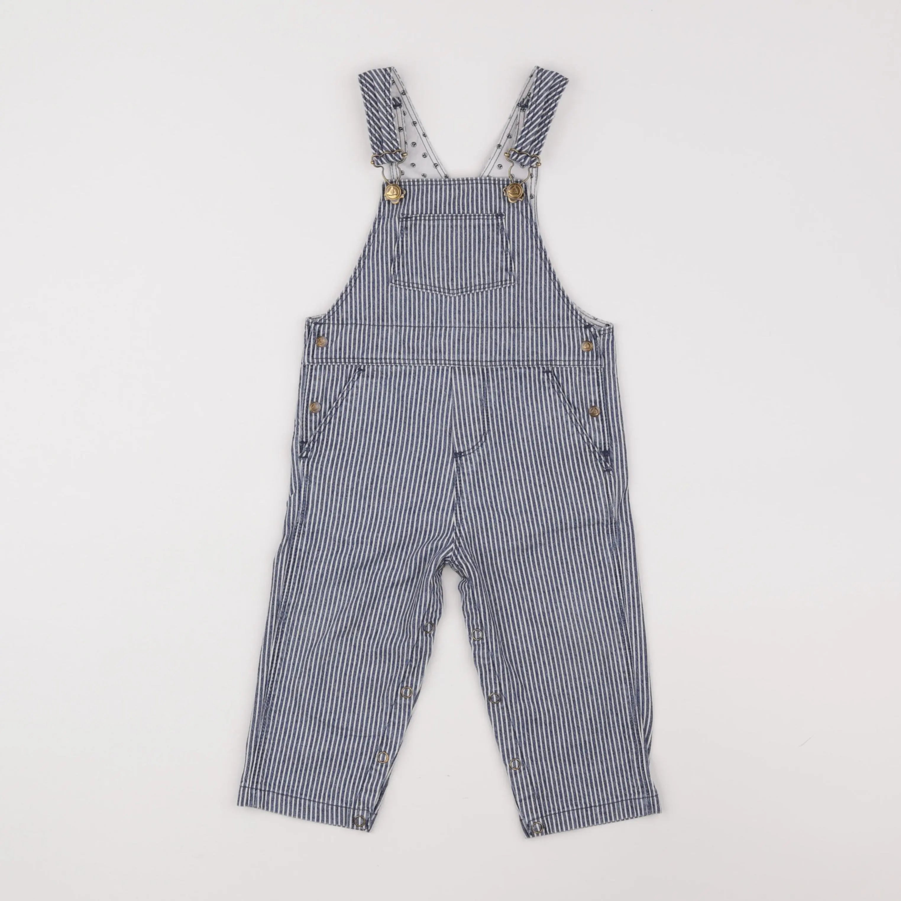 Petit Bateau - salopette bleu - 12 mois