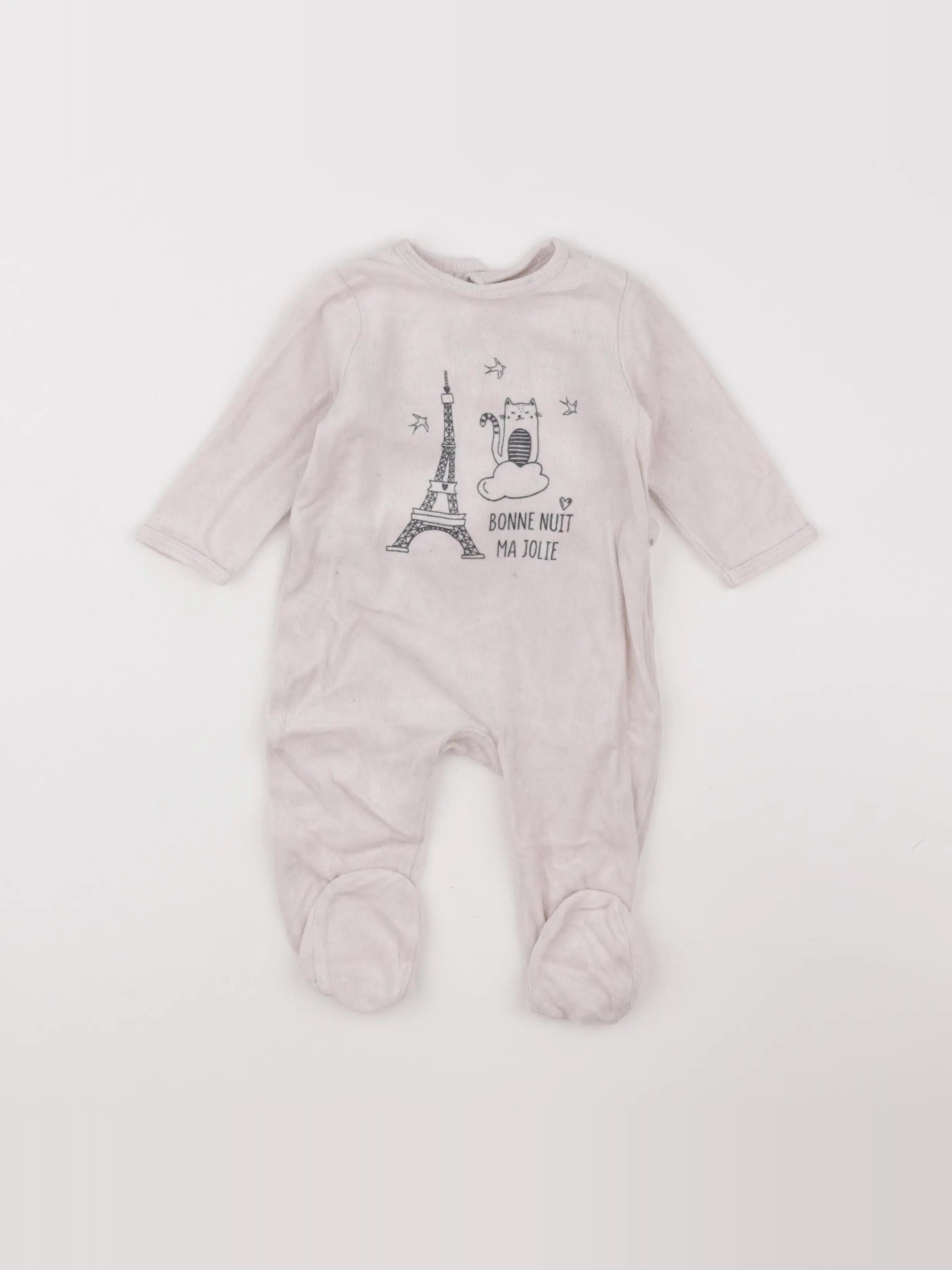 La Redoute - pyjama velours beige - 6 mois