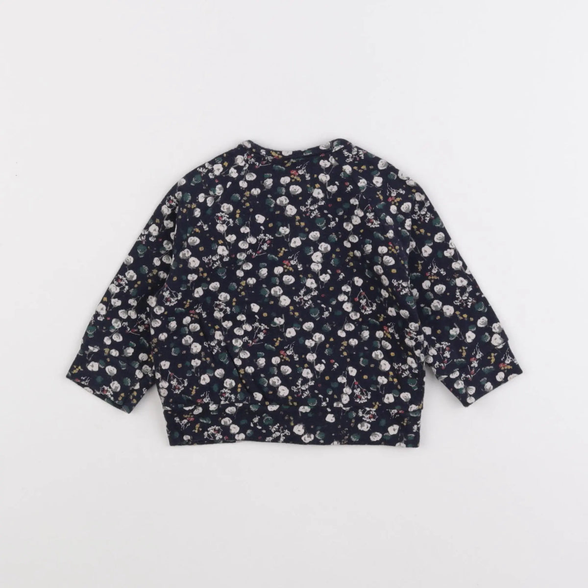 Petit Bateau - sweat bleu - 6 mois