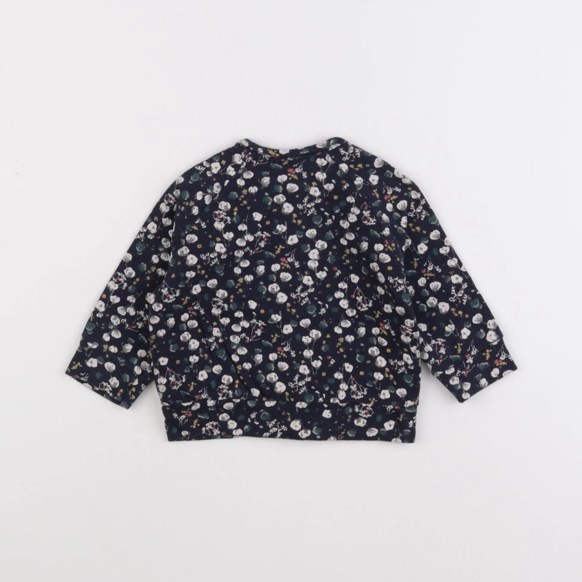 Petit Bateau - sweat bleu - 6 mois