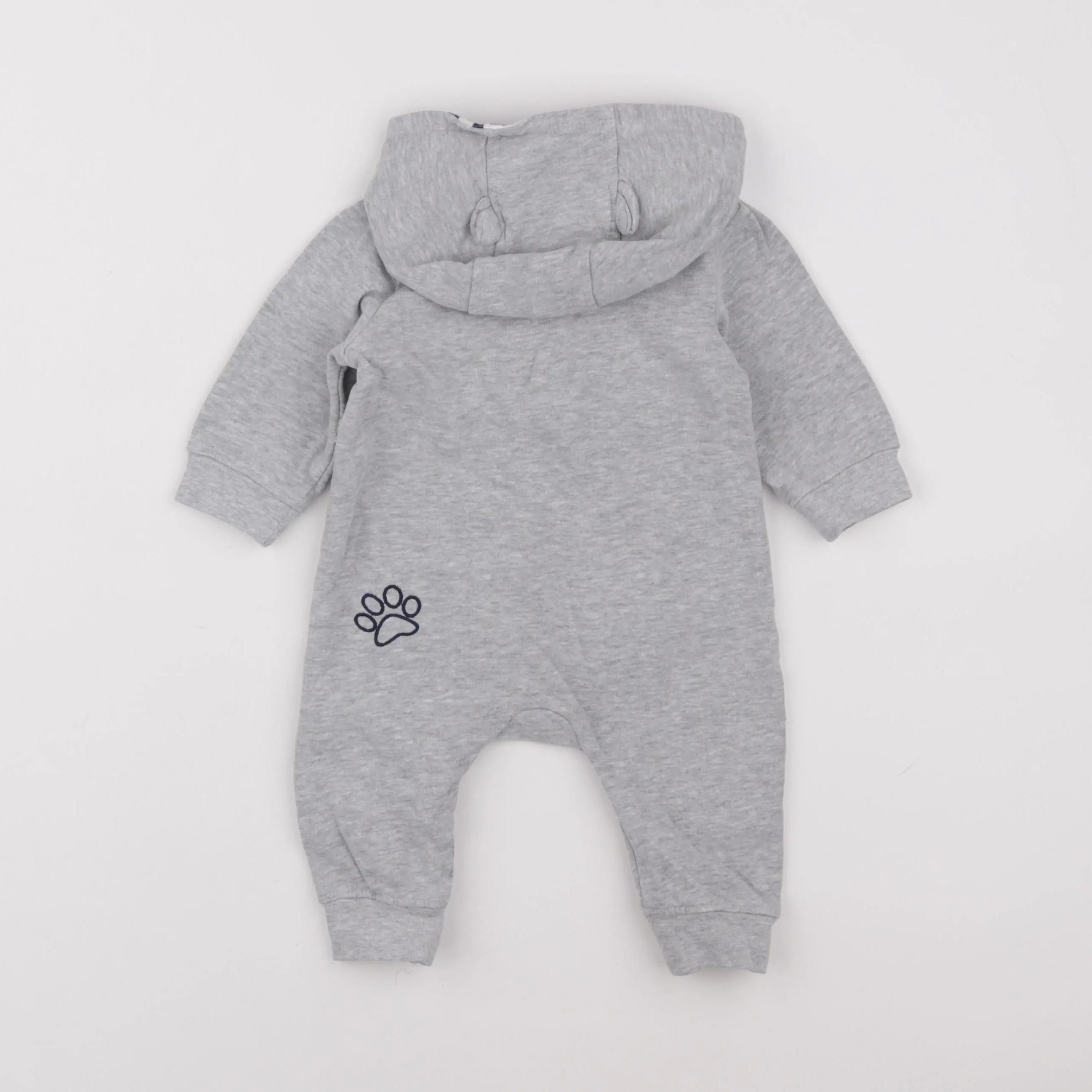 Vertbaudet - combinaison gris - 9 mois