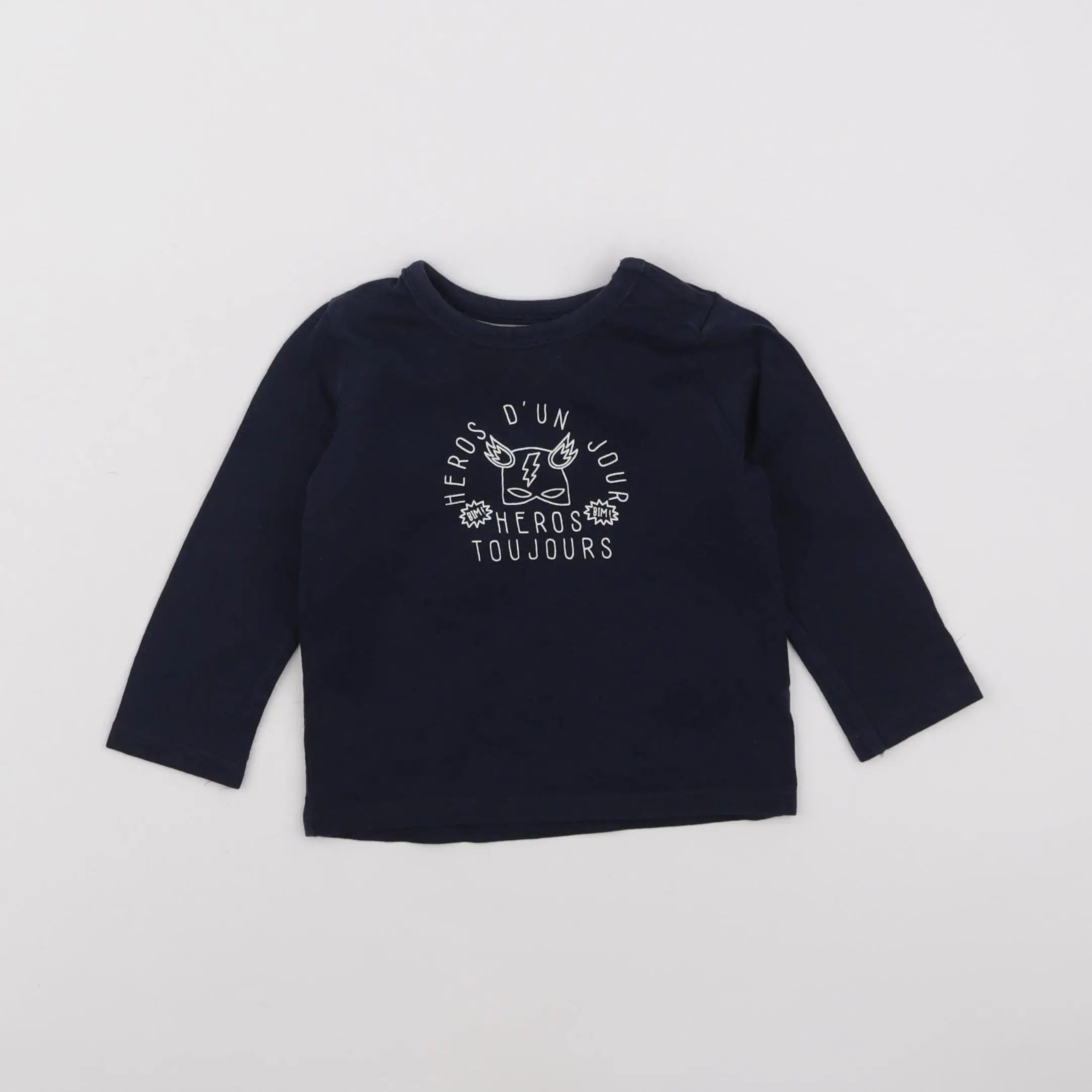 Vertbaudet - tee-shirt bleu - 9 mois