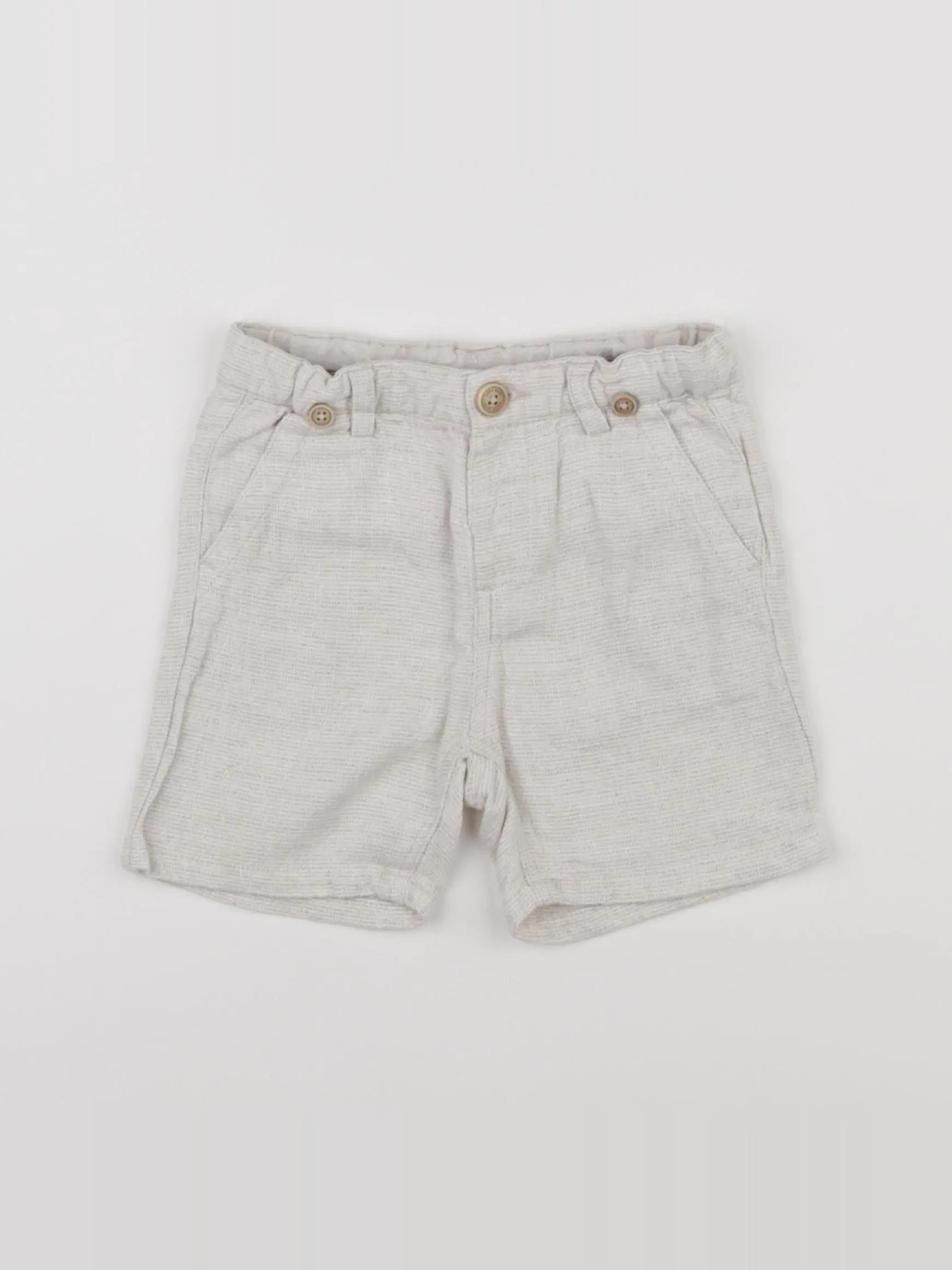 Zara - short beige - 6/9 mois
