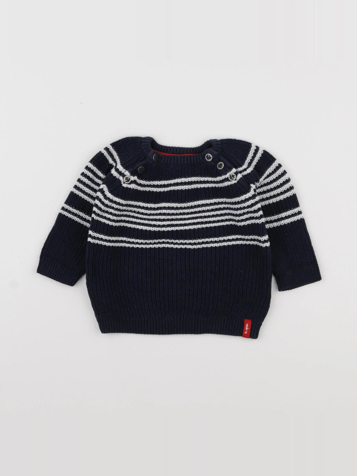 Tape à l'oeil - pull bleu, blanc - 6 mois