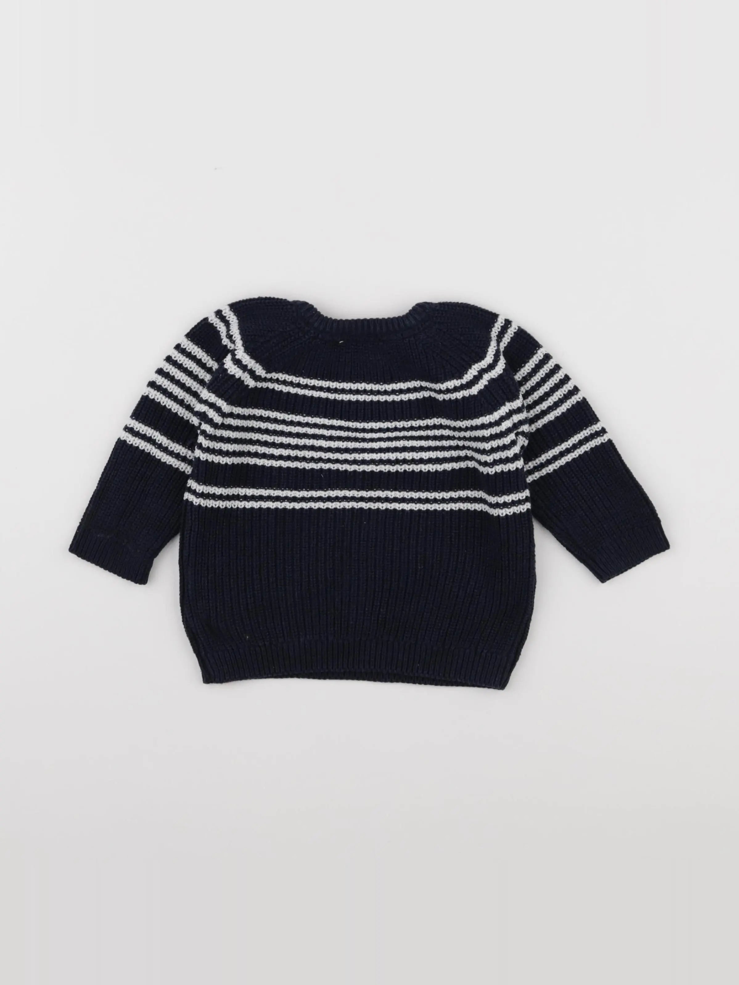 Tape à l'oeil - pull bleu, blanc - 6 mois