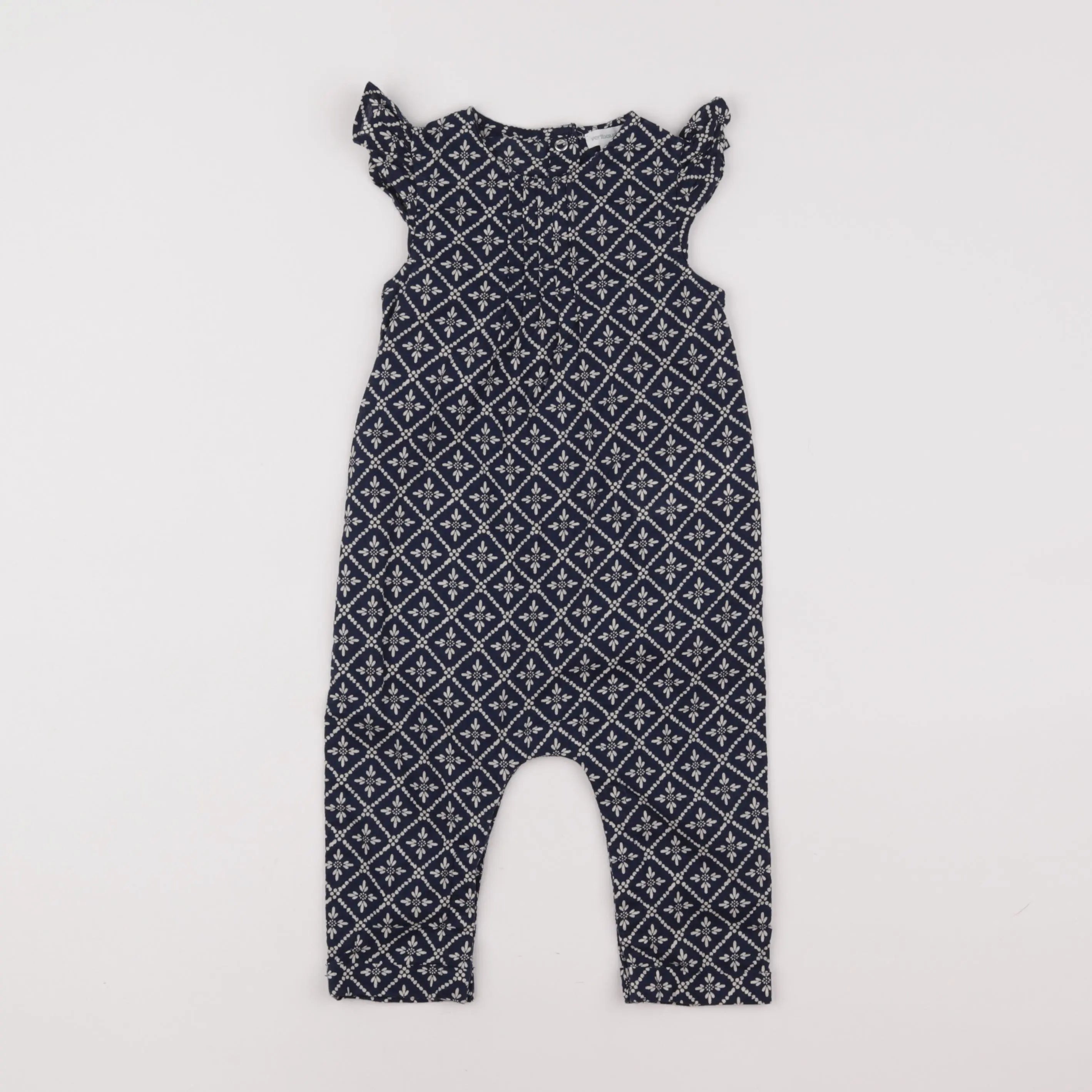 Vertbaudet - combinaison bleu - 12 mois