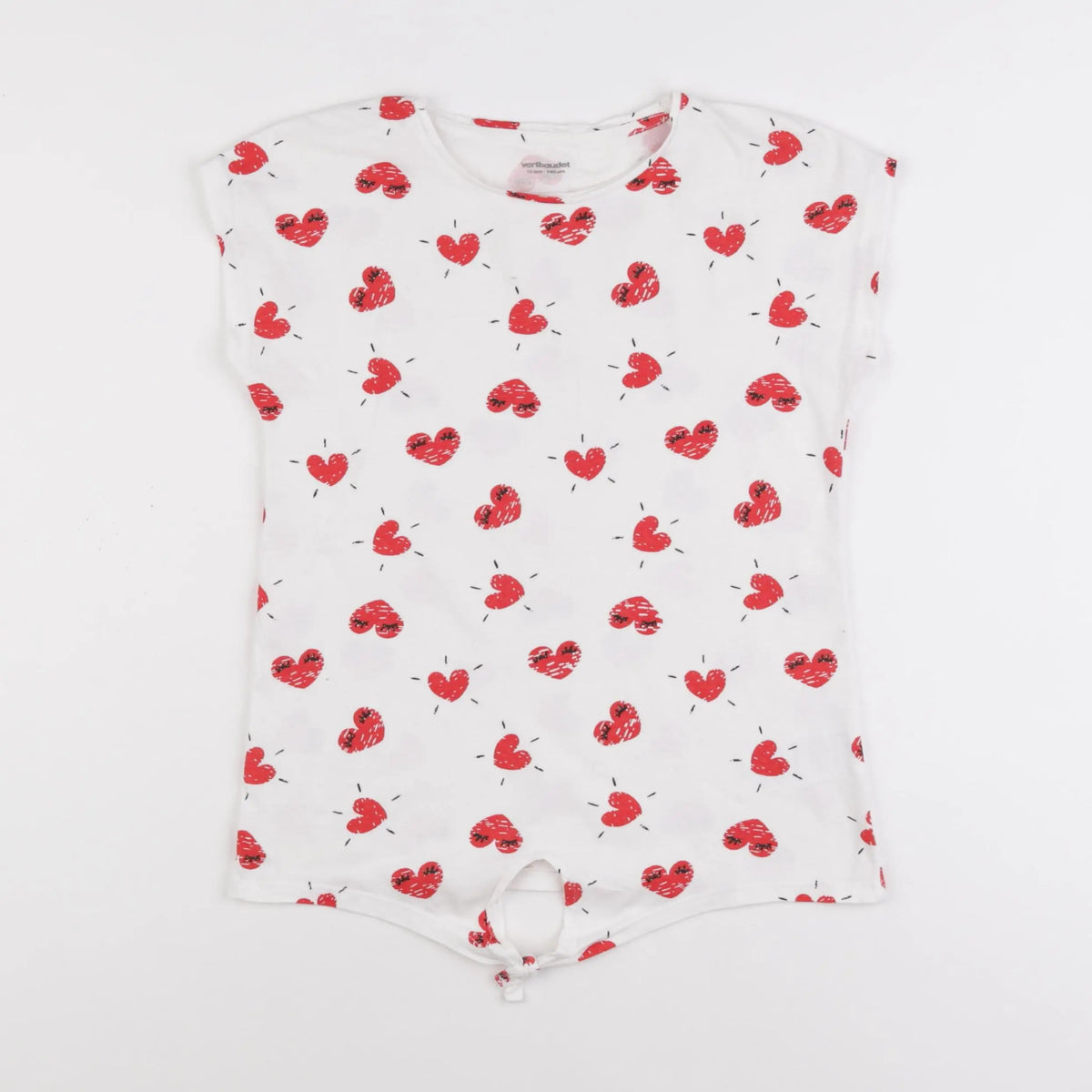 Vertbaudet - tee-shirt rouge - 10 ans