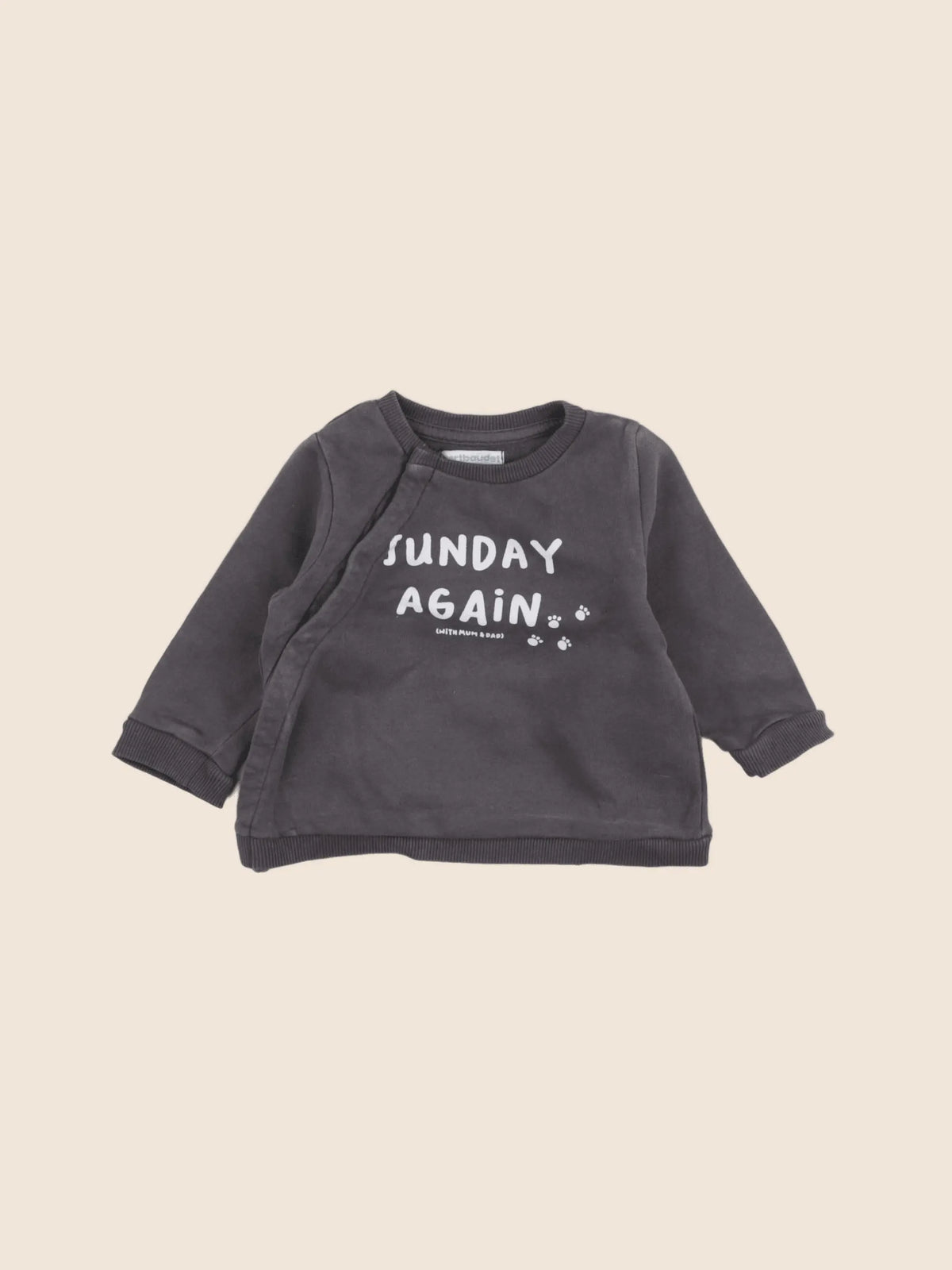 Vertbaudet - sweat gris - 6 mois