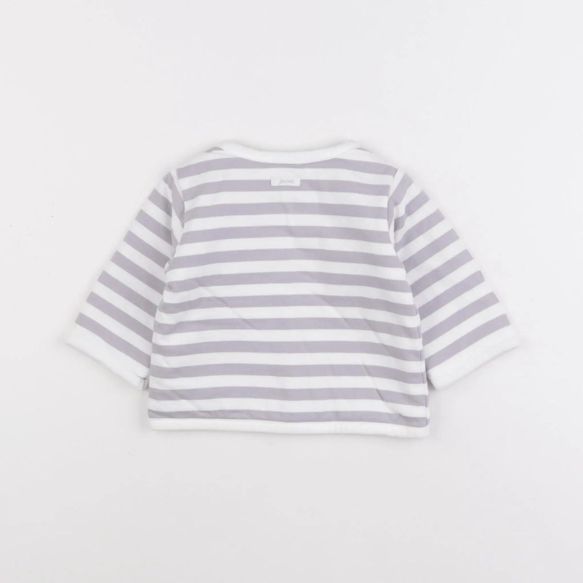 Jacadi - sweat réversible gris - 6 mois