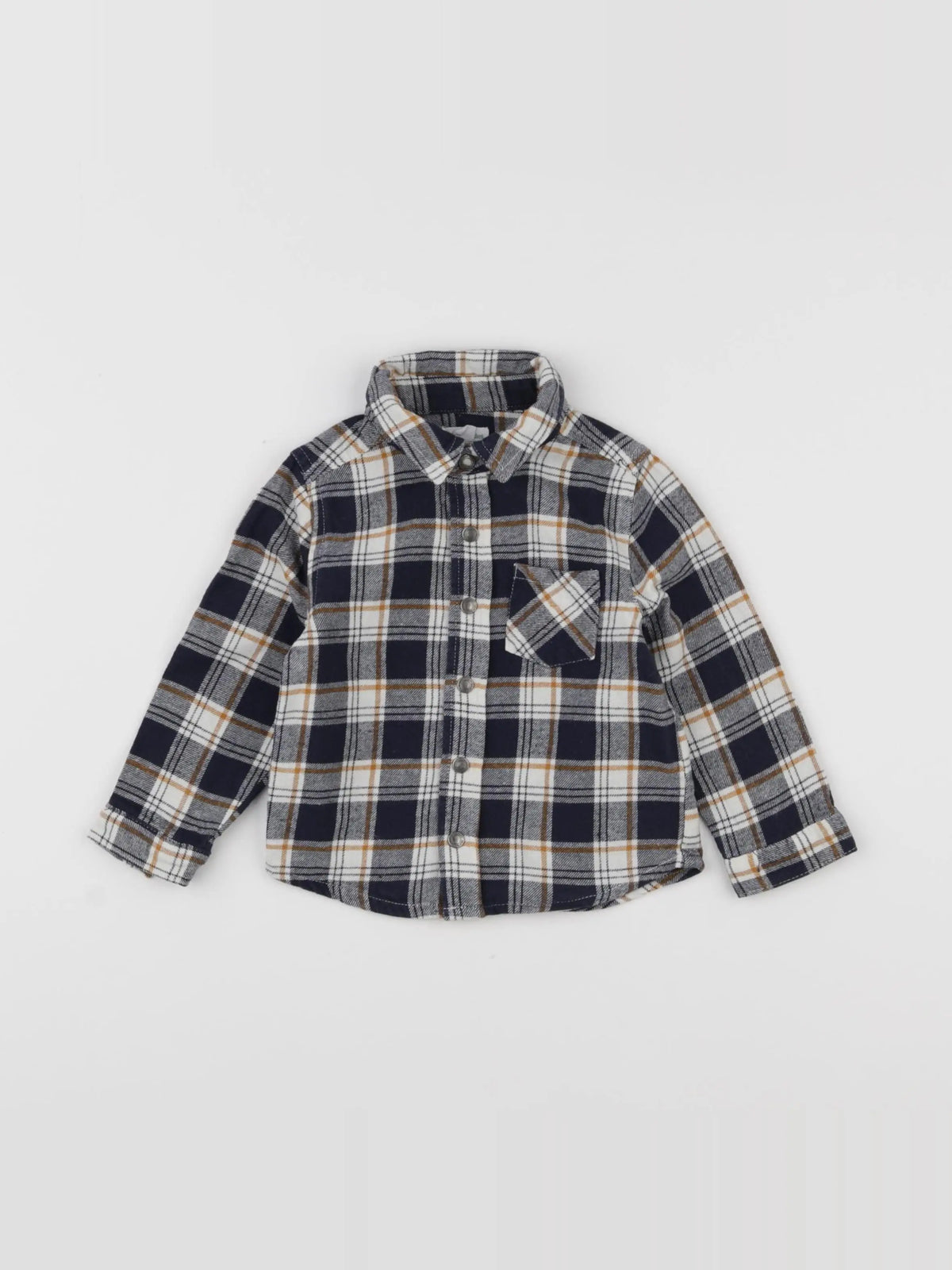 Vertbaudet - chemise bleu, blanc - 18 mois