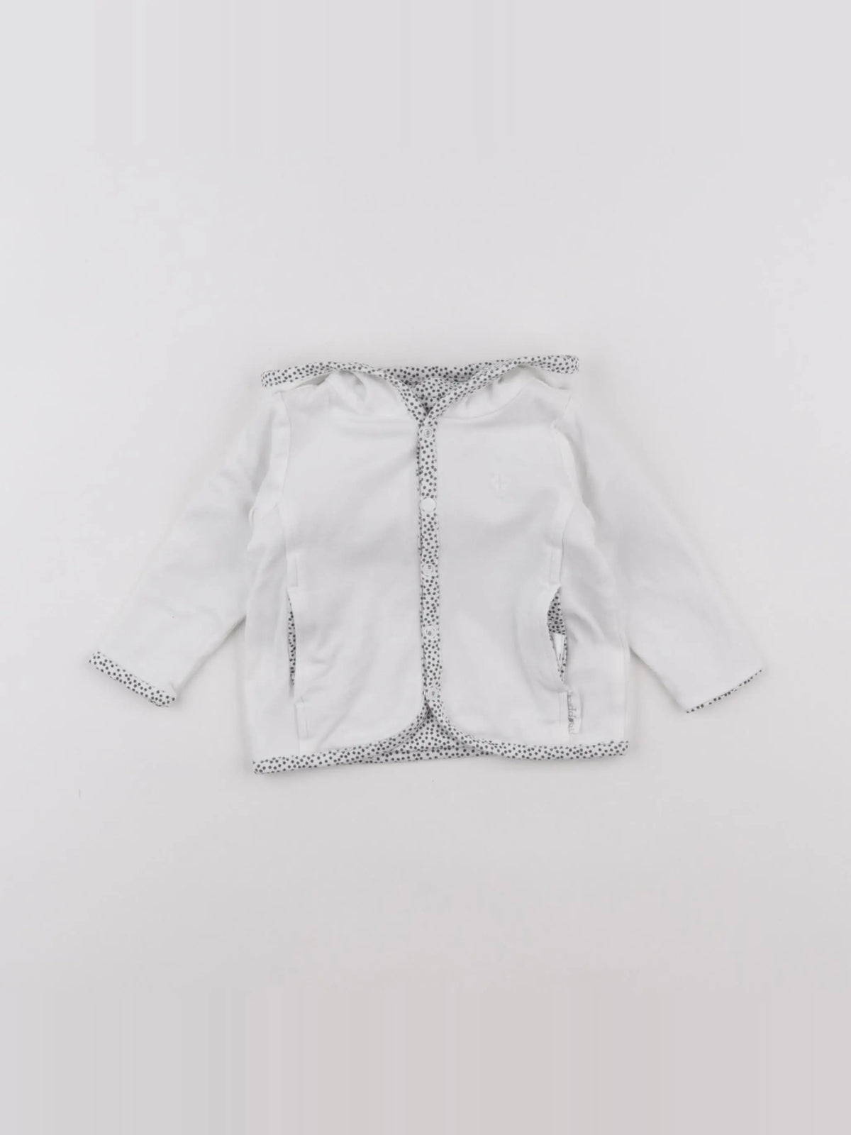 Noppies - sweat réversible blanc - 1/3 mois