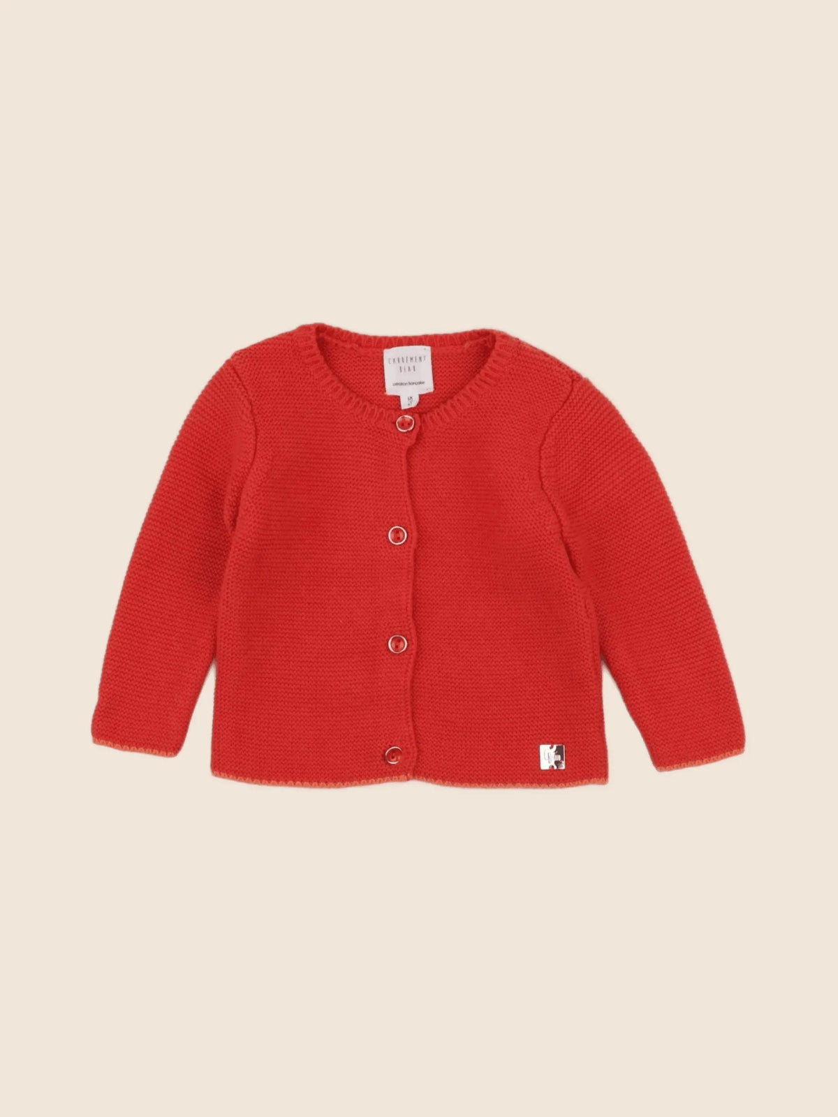 Carrément Beau - gilet rouge - 6 mois