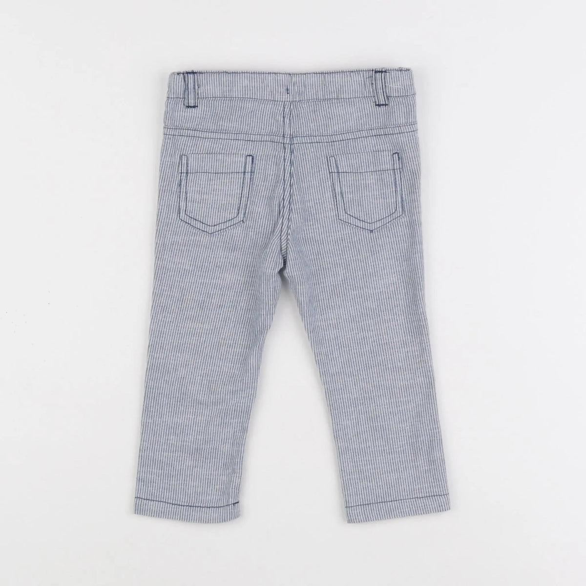 Vertbaudet - pantalon bleu - 12 mois
