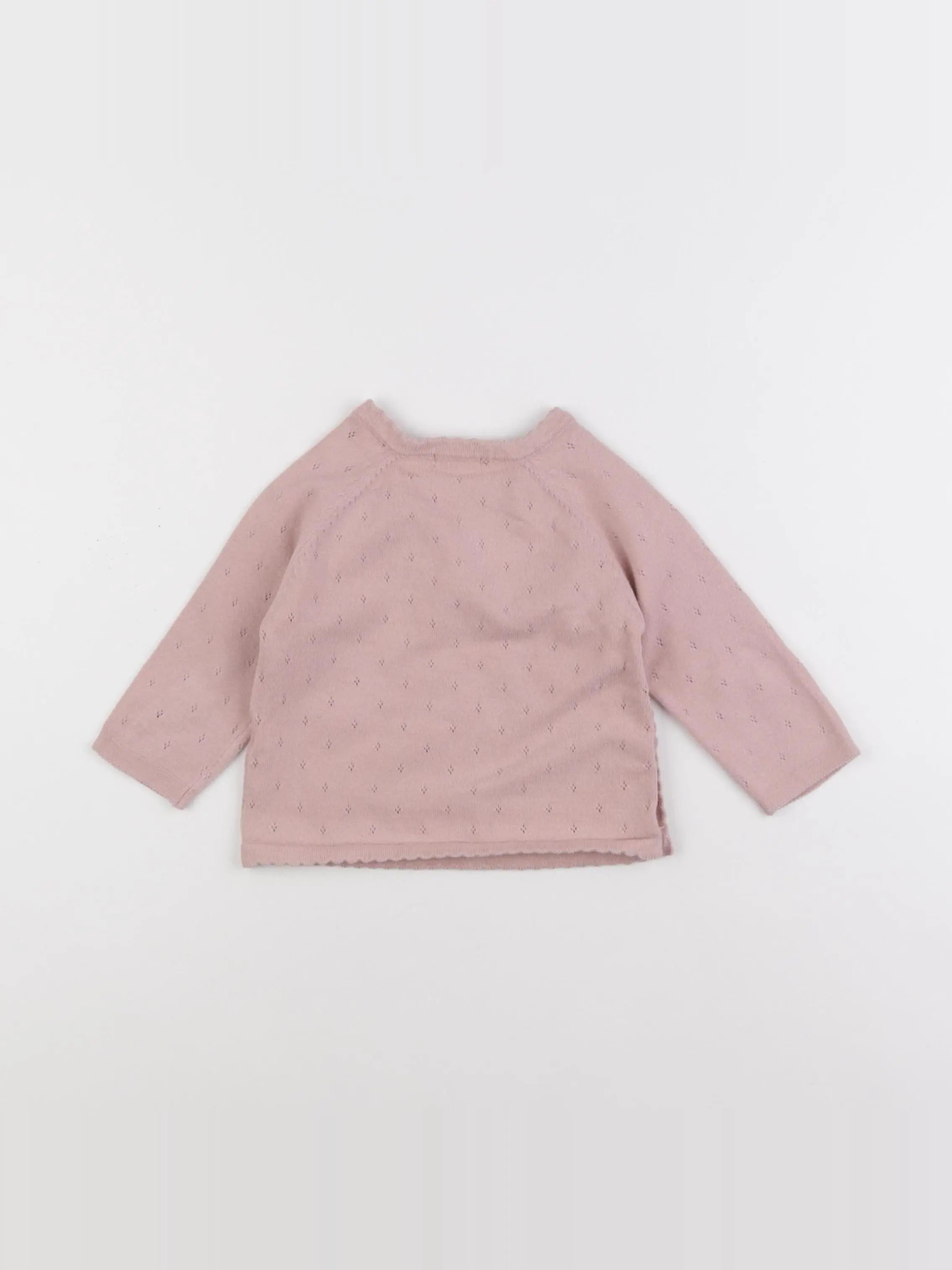 Vertbaudet - gilet rose - 12 mois