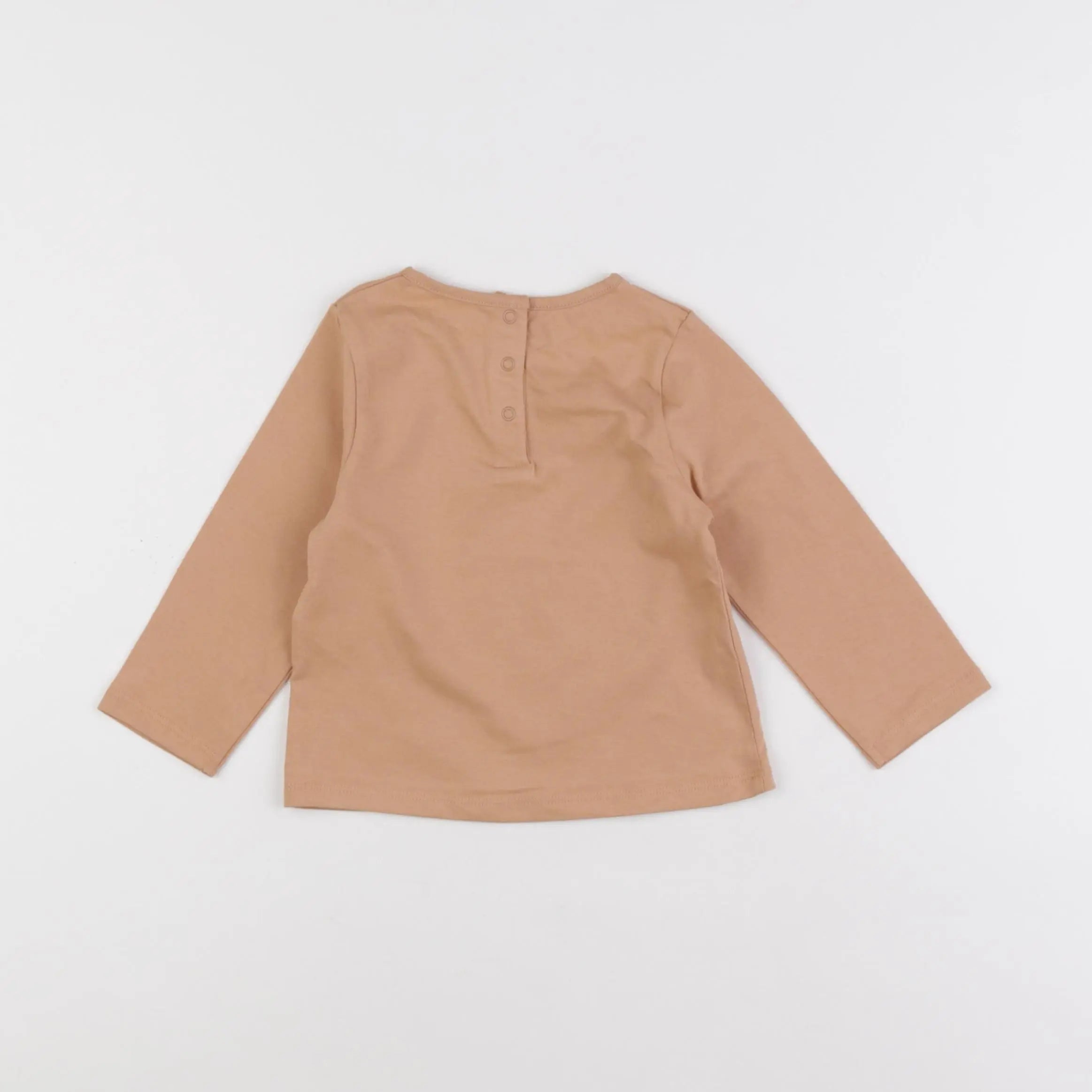 Vertbaudet - tee-shirt marron - 12 mois