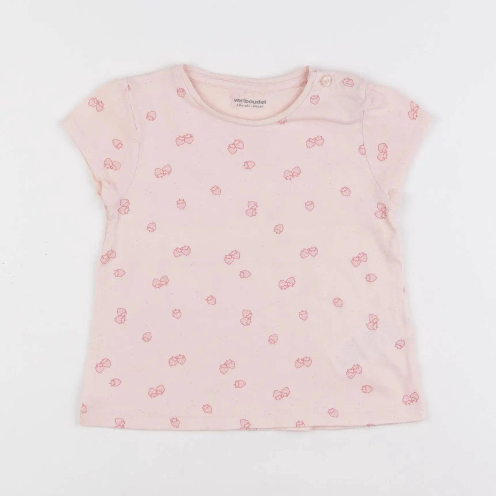 Vertbaudet - tee-shirt rose - 18 mois
