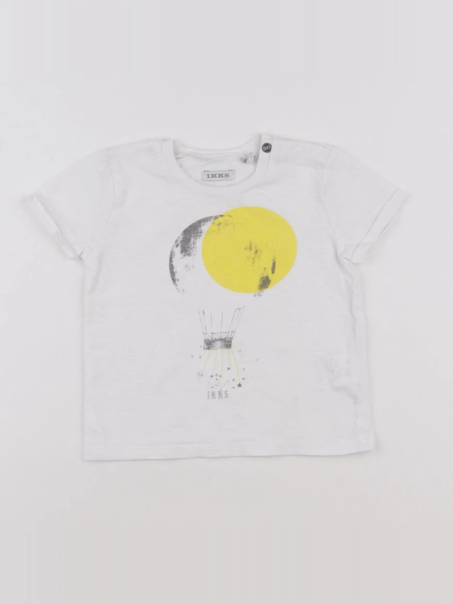 IKKS - tee-shirt blanc, jaune - 12 mois