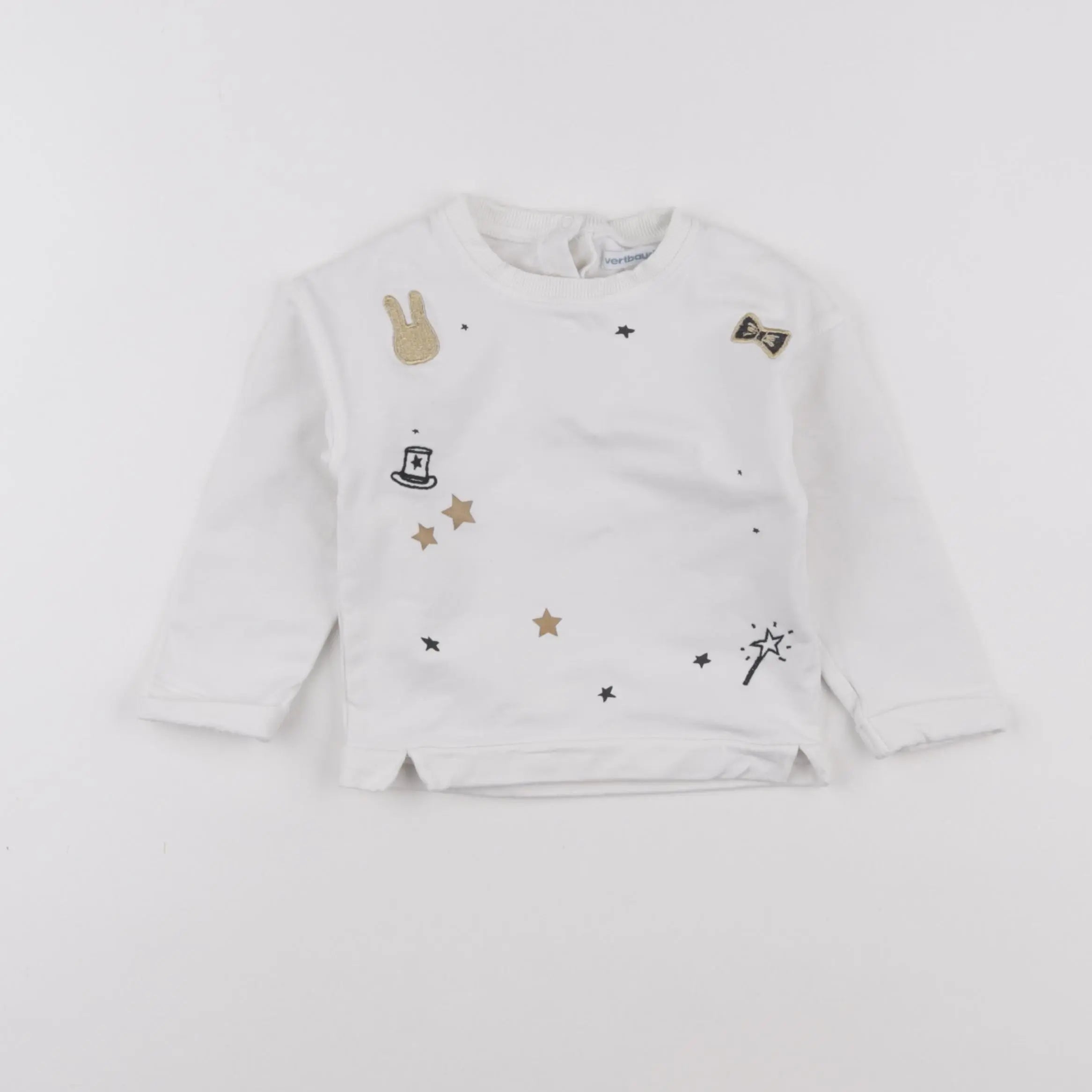 Vertbaudet - sweat or, multicolore - 18 mois