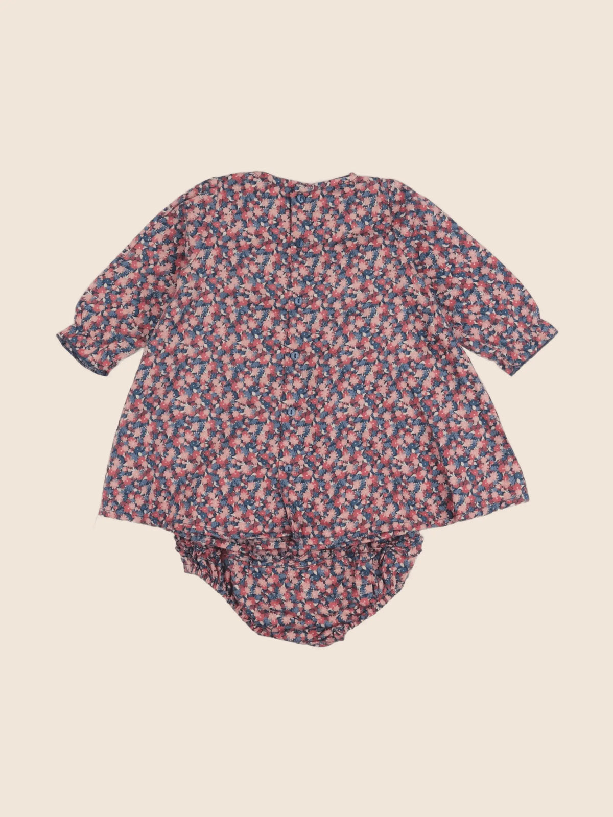 Bouchara - robe bleu, rose - 6 mois