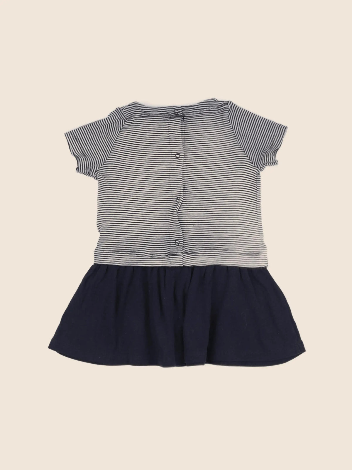 Petit Bateau - robe bleu - 12 mois