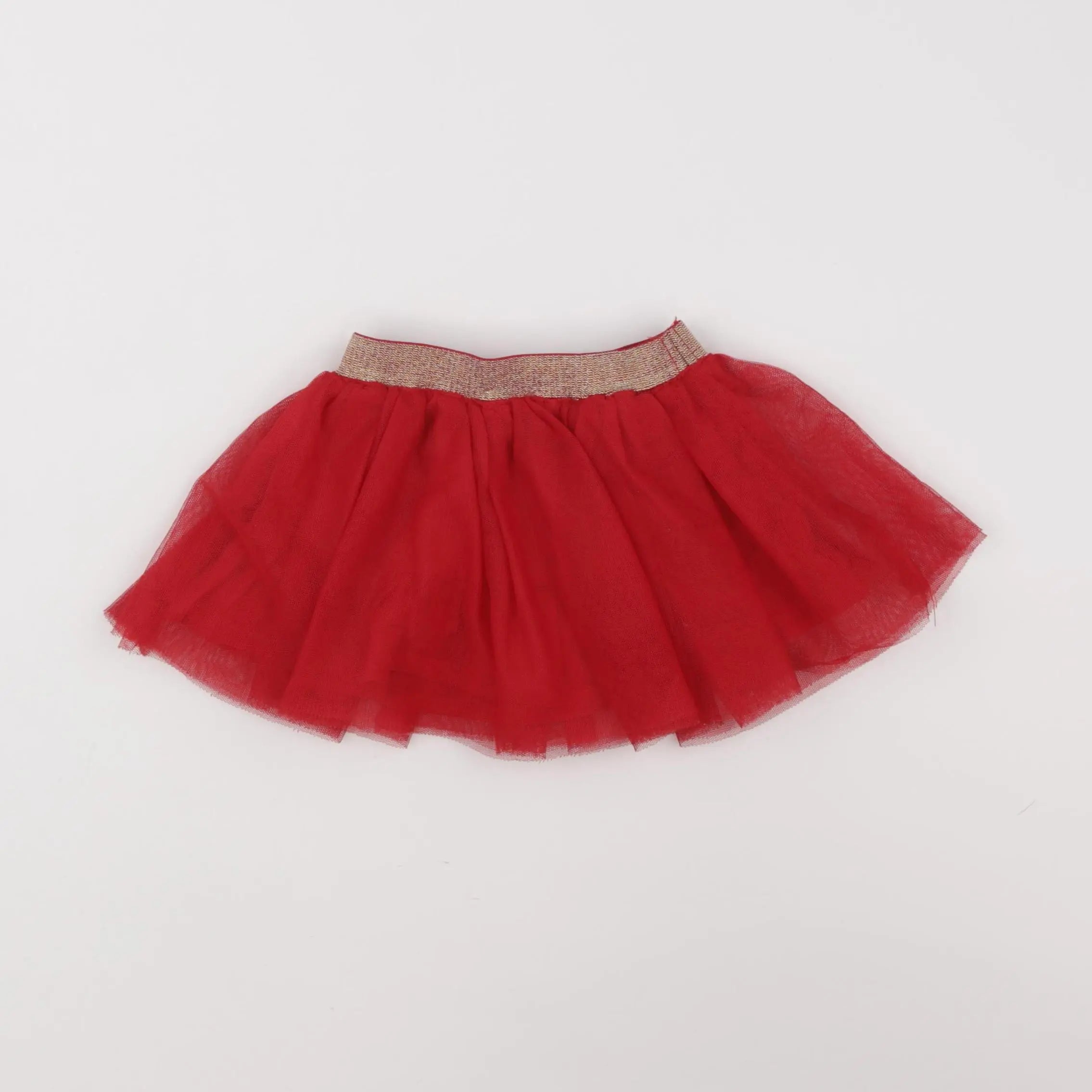 Vertbaudet - jupe rouge - 12 mois