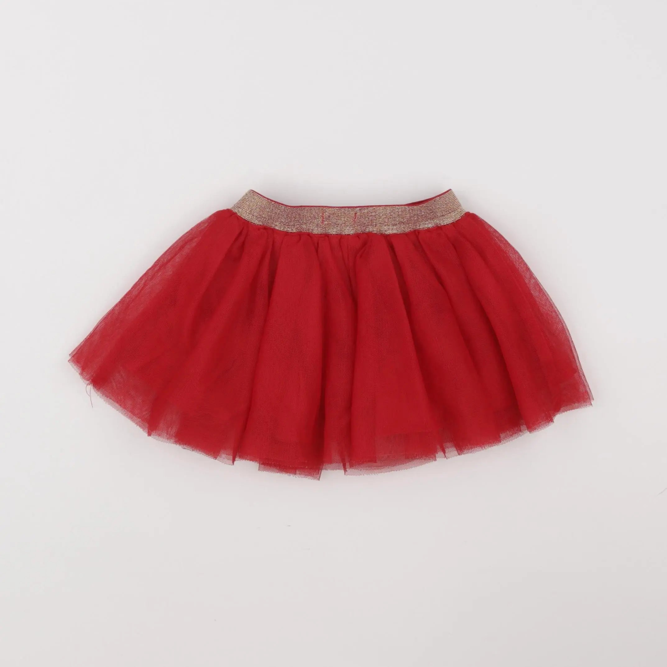 Vertbaudet - jupe rouge - 12 mois