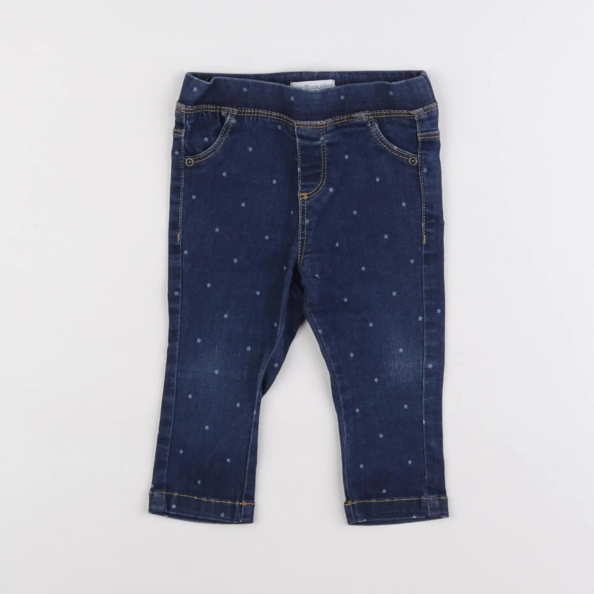 Vertbaudet - jegging bleu - 12 mois