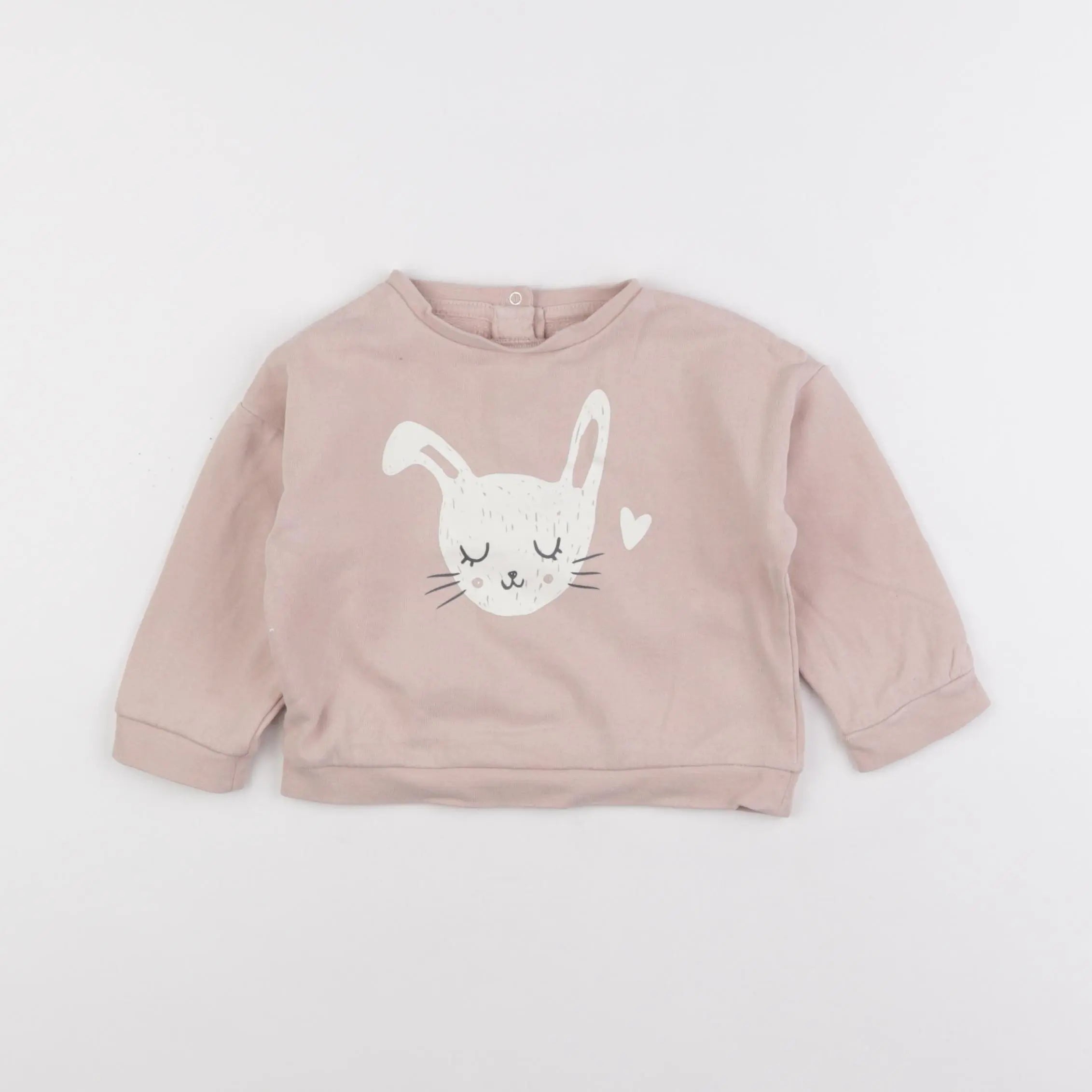 Vertbaudet - sweat rose - 18 mois