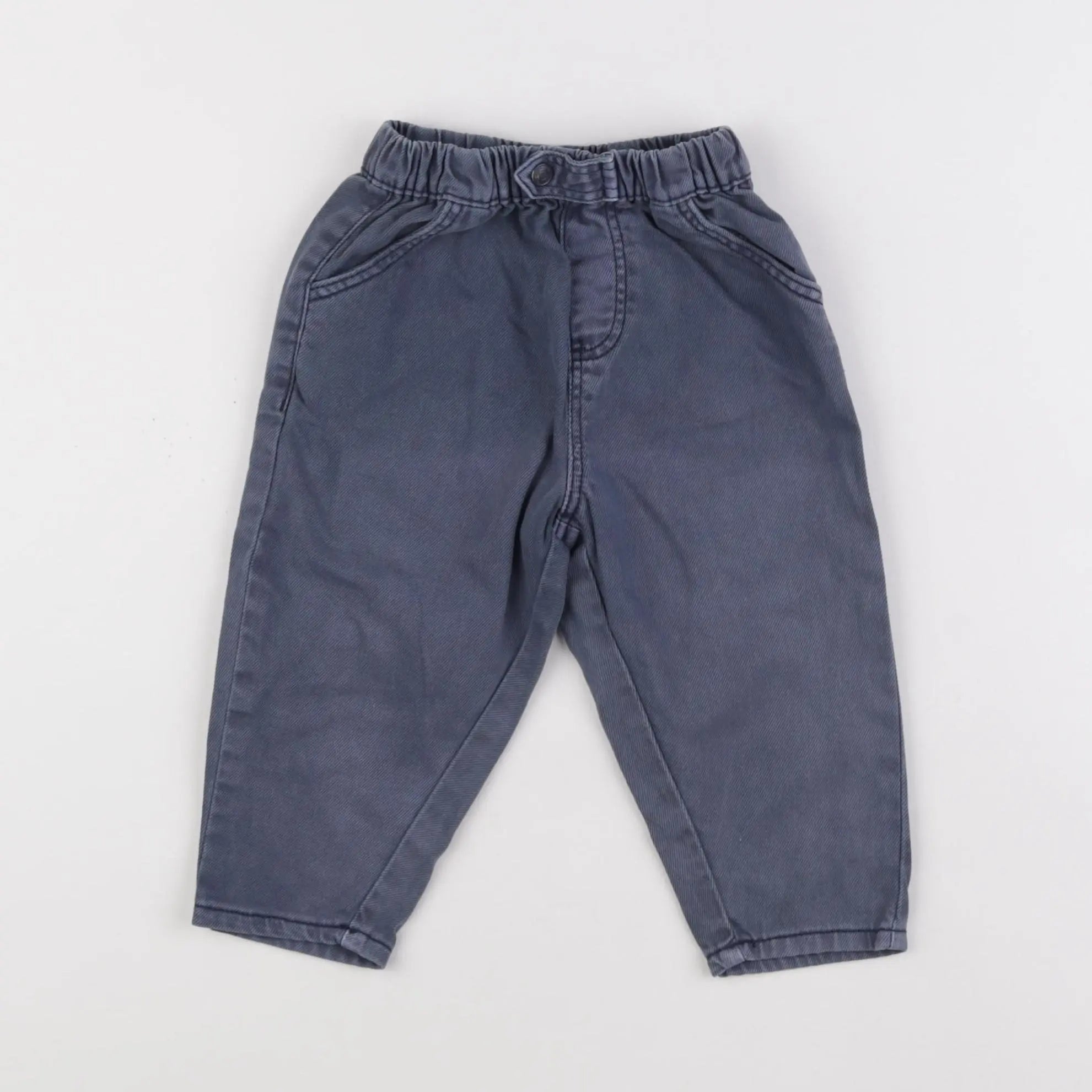 Vertbaudet - pantalon bleu - 12 mois